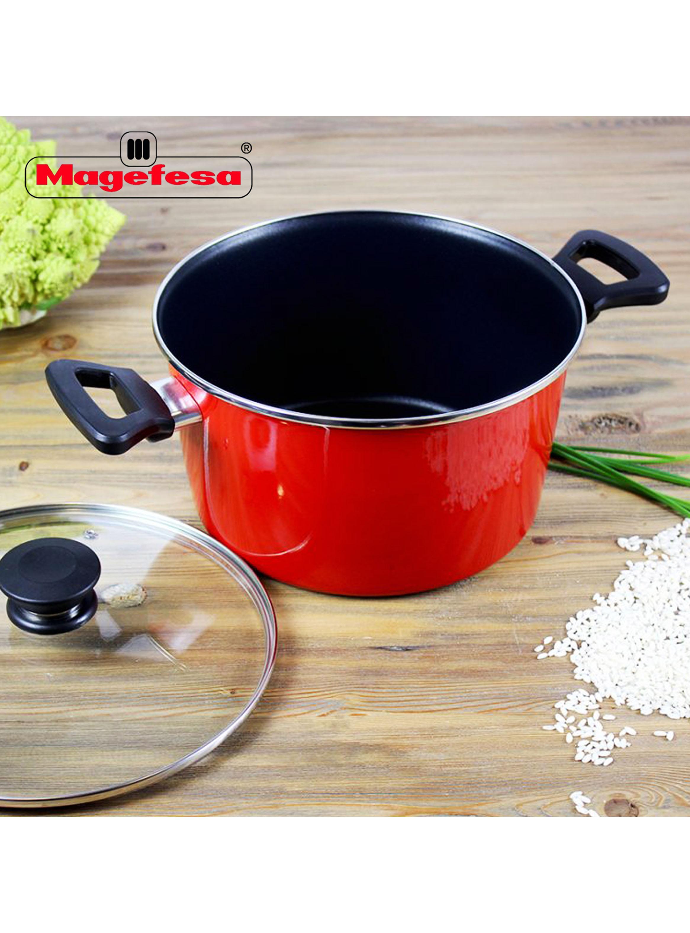 Batería de Cocina de 7 Piezas Coral Roja-2