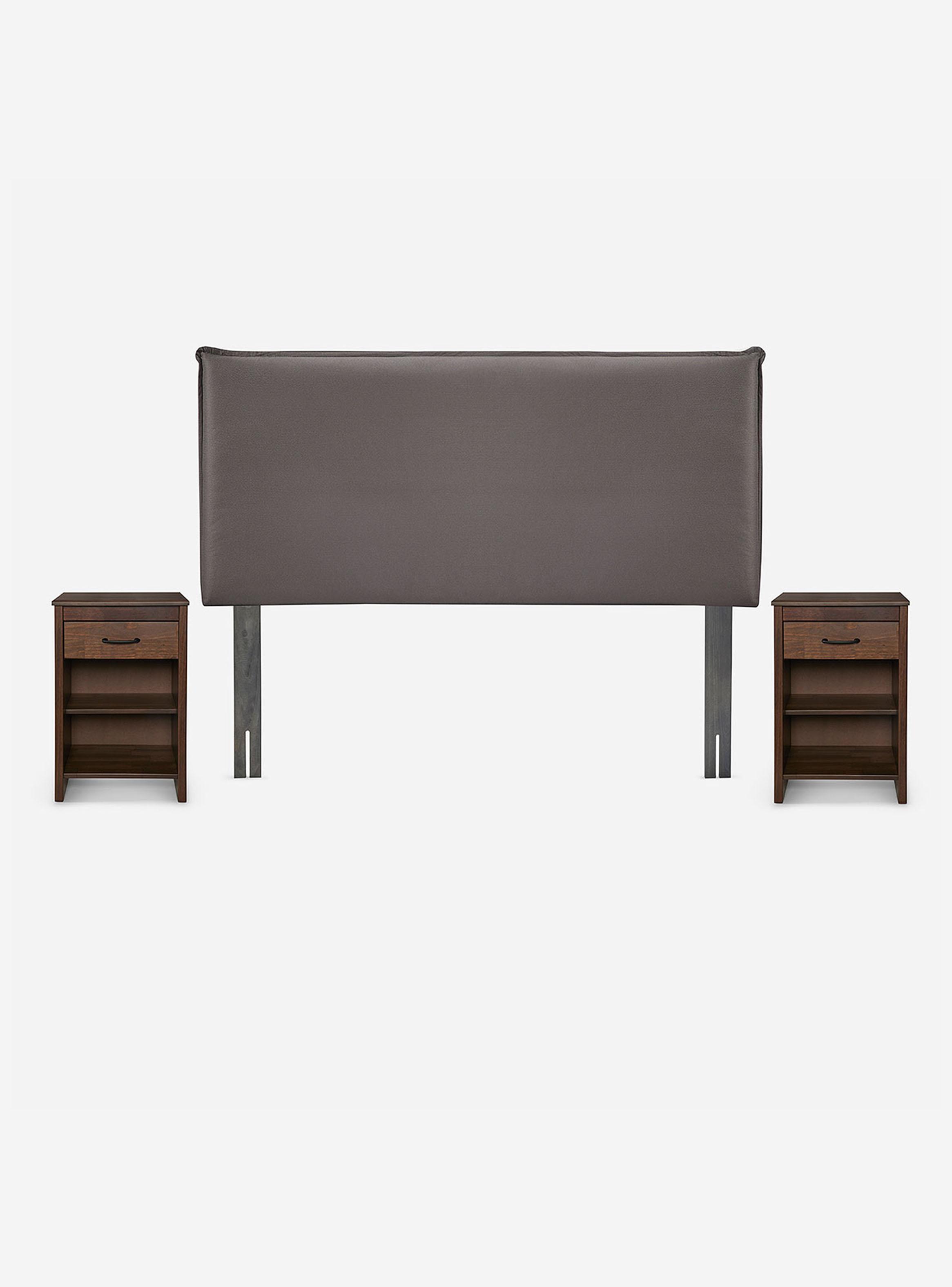 Cama Europea New style 4 2 Plazas + Respaldo + Veladores Maurice-2