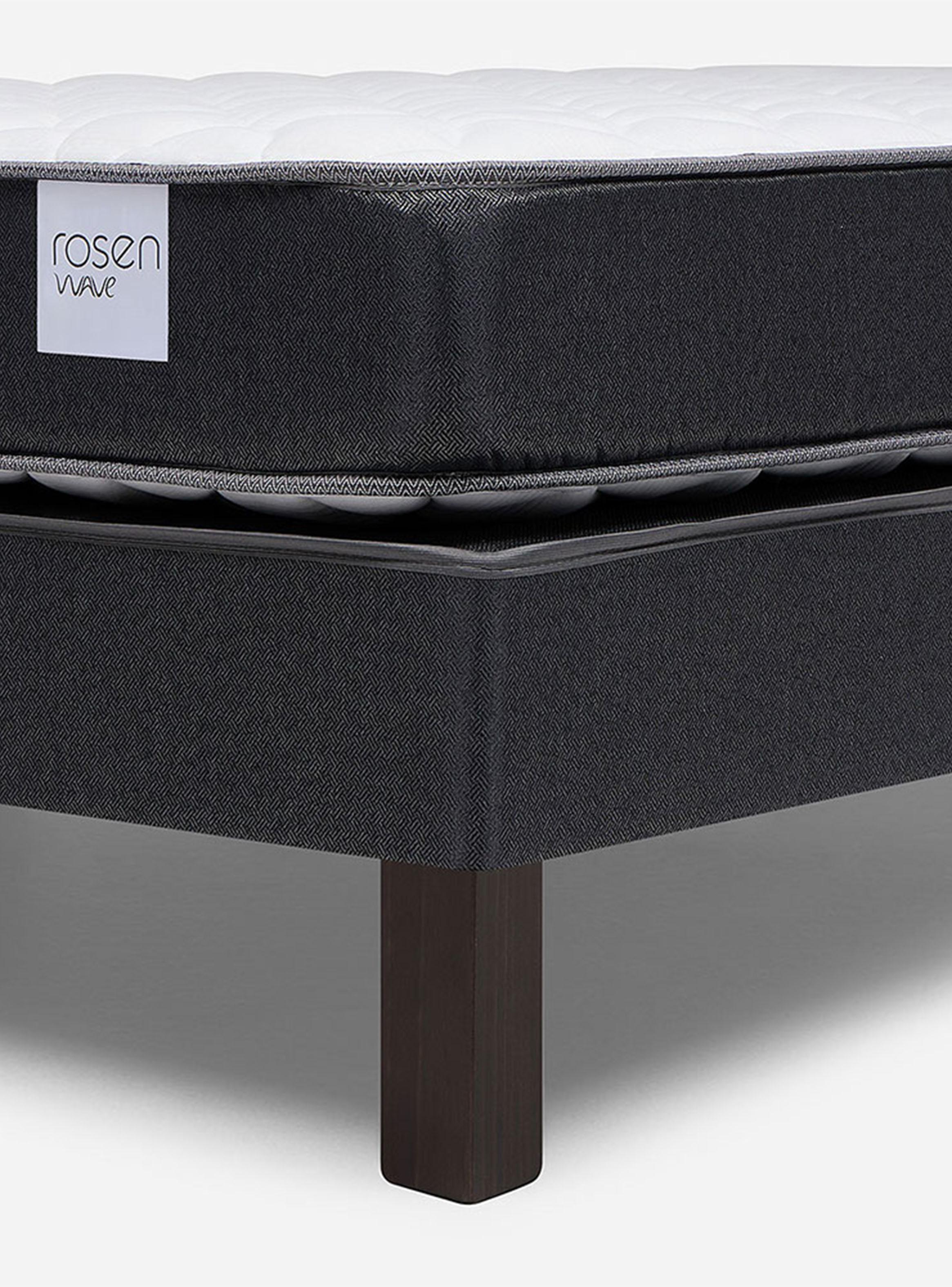 Cama Europea Wave 1 Plaza + Respaldo Tabor Grafito-3