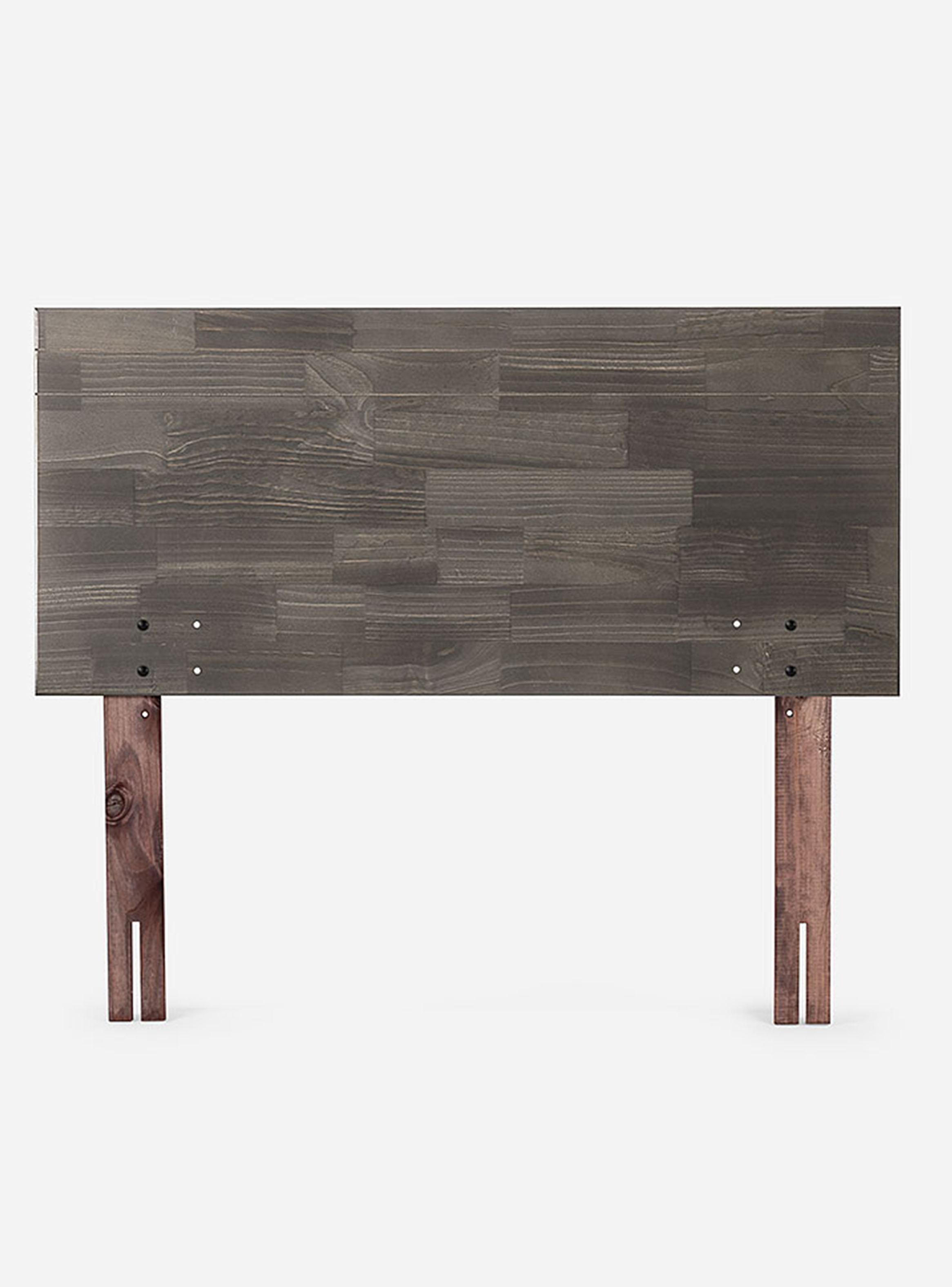 Cama Europea Wave 1.5 Plazas + Respaldo Tabor Grafito-2