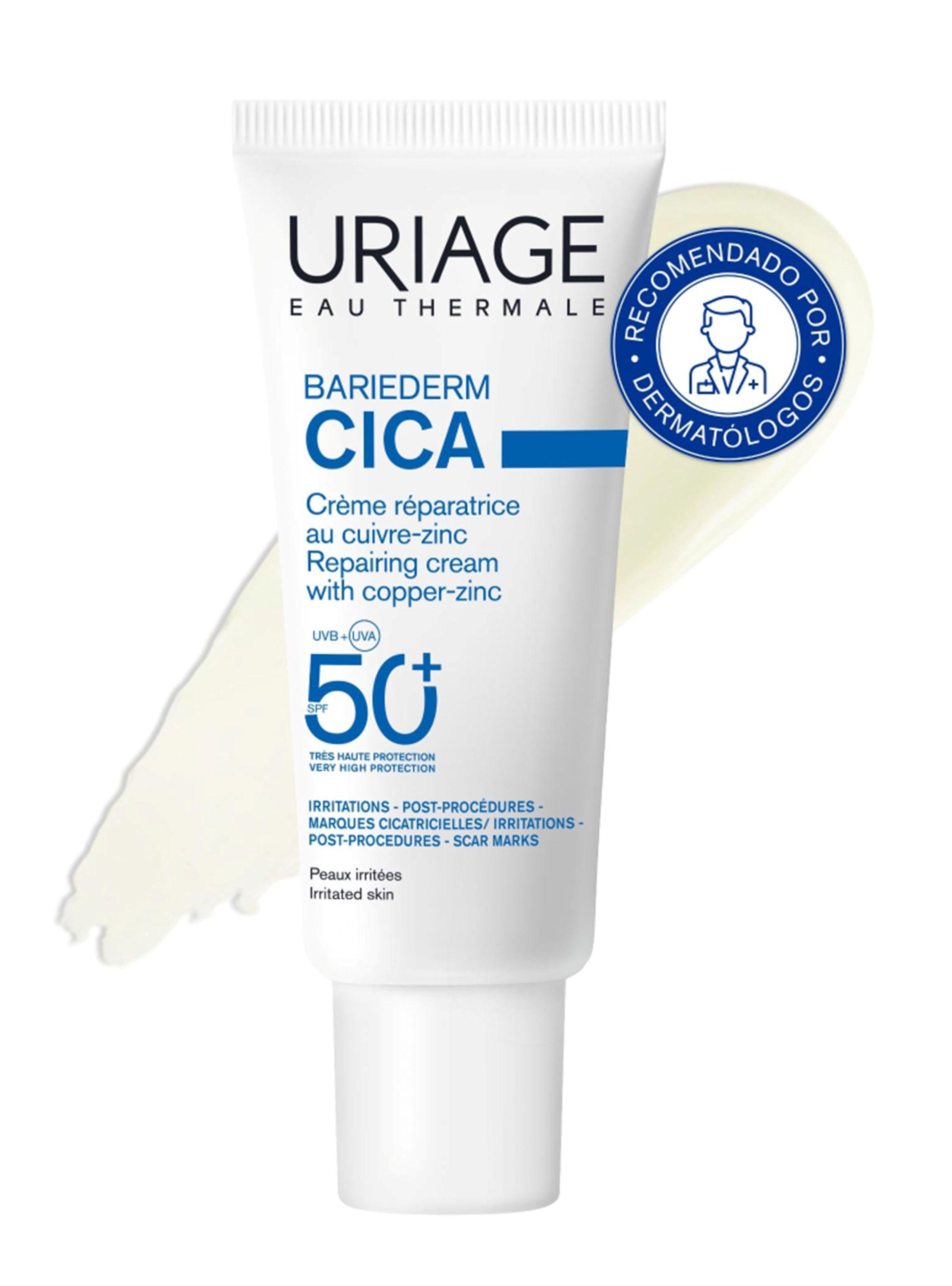 Crema Reparadora Bariéderm-CICA Uriage con Cobre y Zinc SPF50+ 40 ml-0