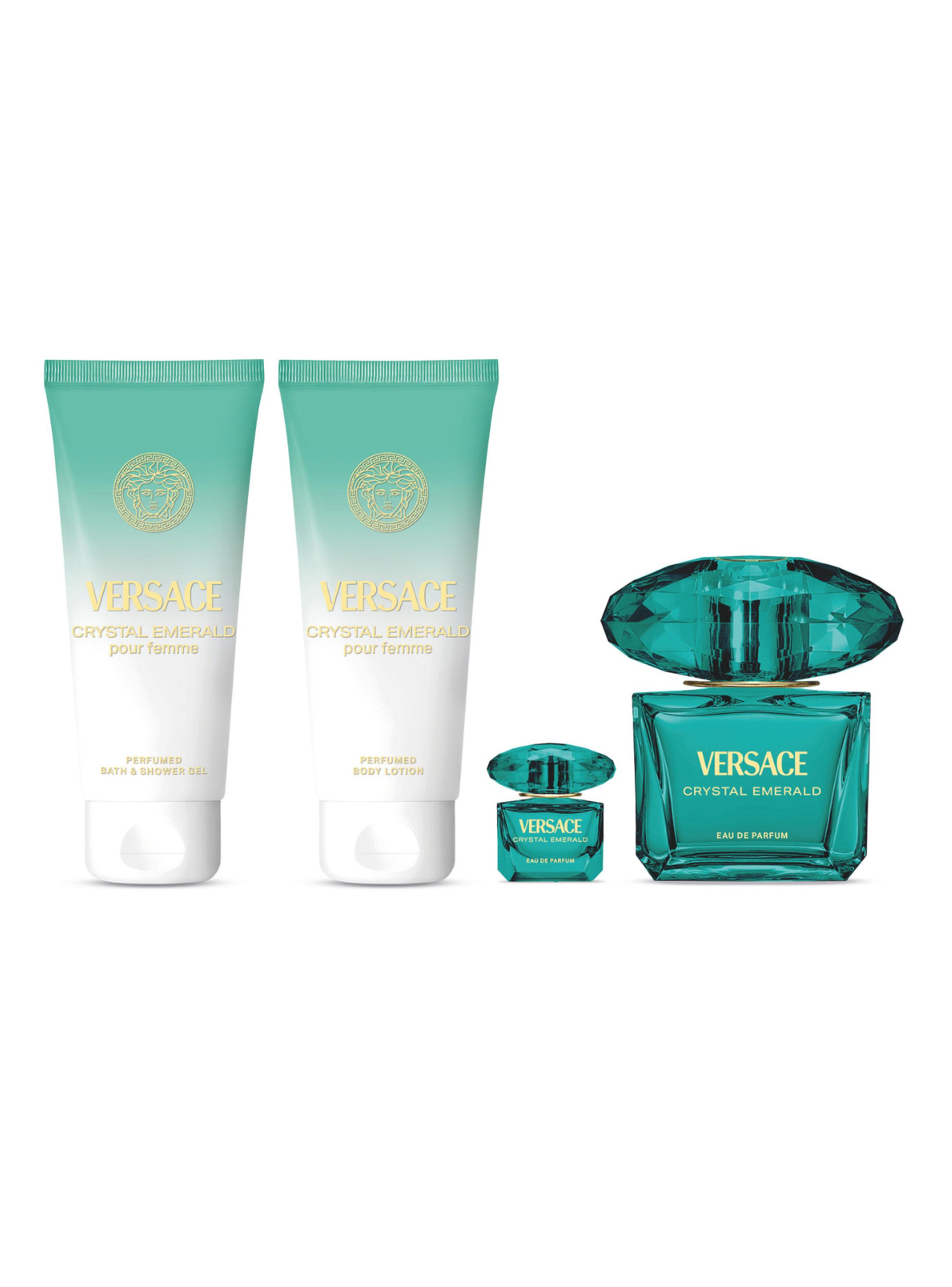 Set Perfume Crystal Emerald EDP Mujer 90 ml + Miniatura 5 ml + Body Lotion + Shower Gel-1