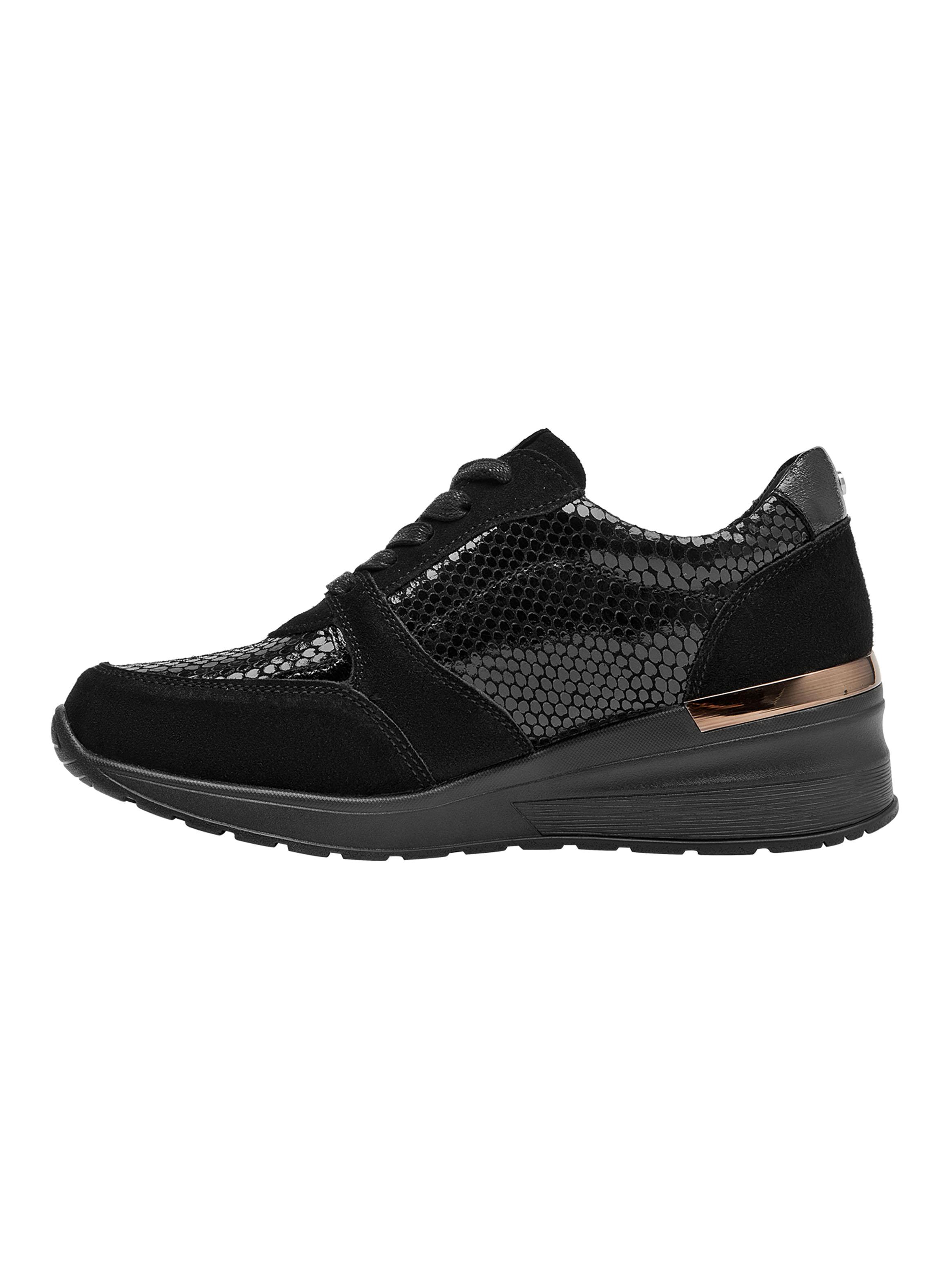 Zapatilla Urbana Cuero Negra Mujer-2