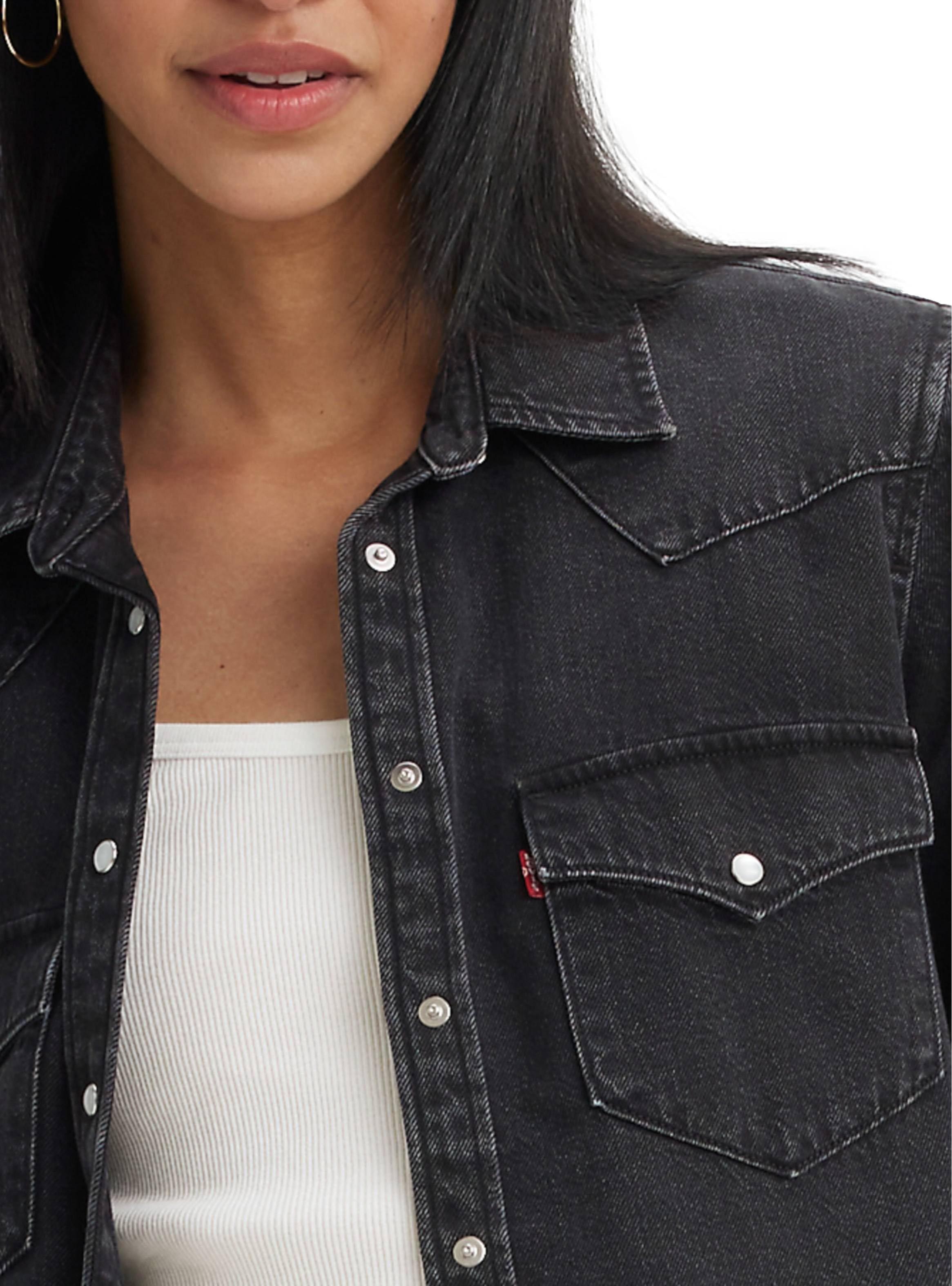 Camisa Western Denim con Botón de Broche-2