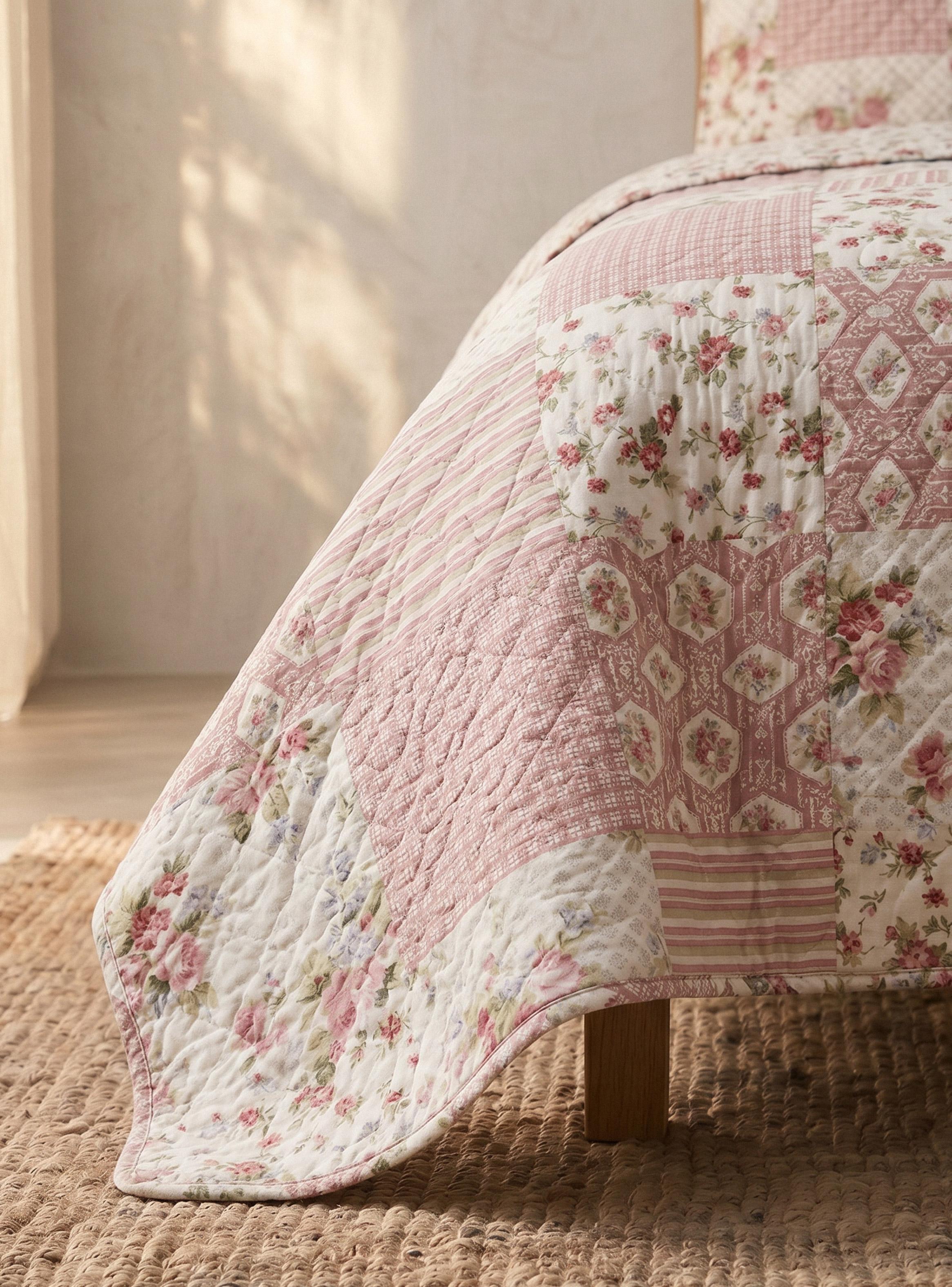 Quilt 2 Plazas Romántico Estampado-3