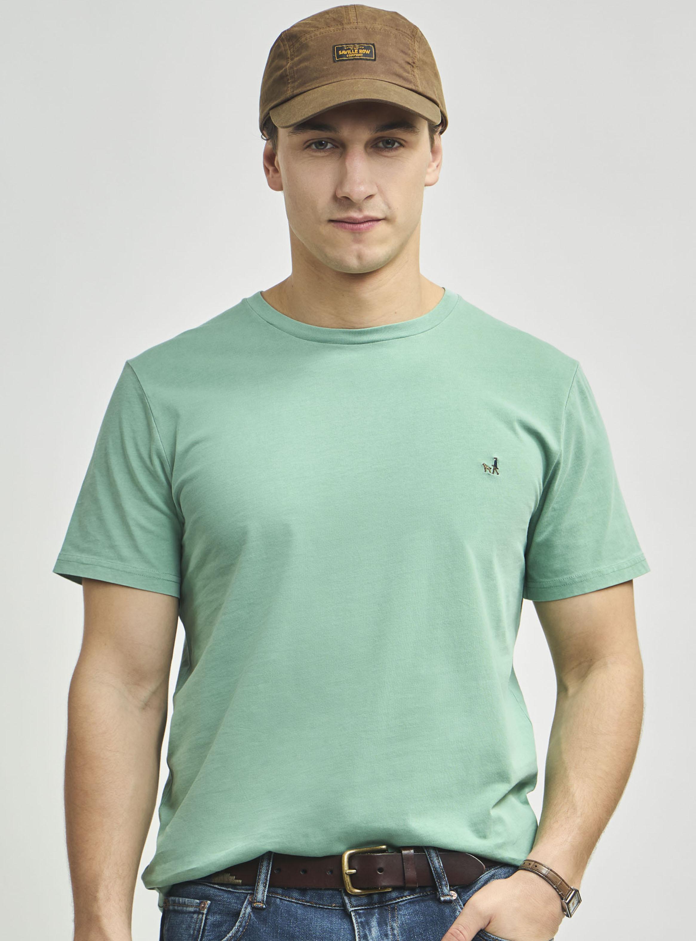Polera Lisa Crew Neck Manga Corta con Logo-0
