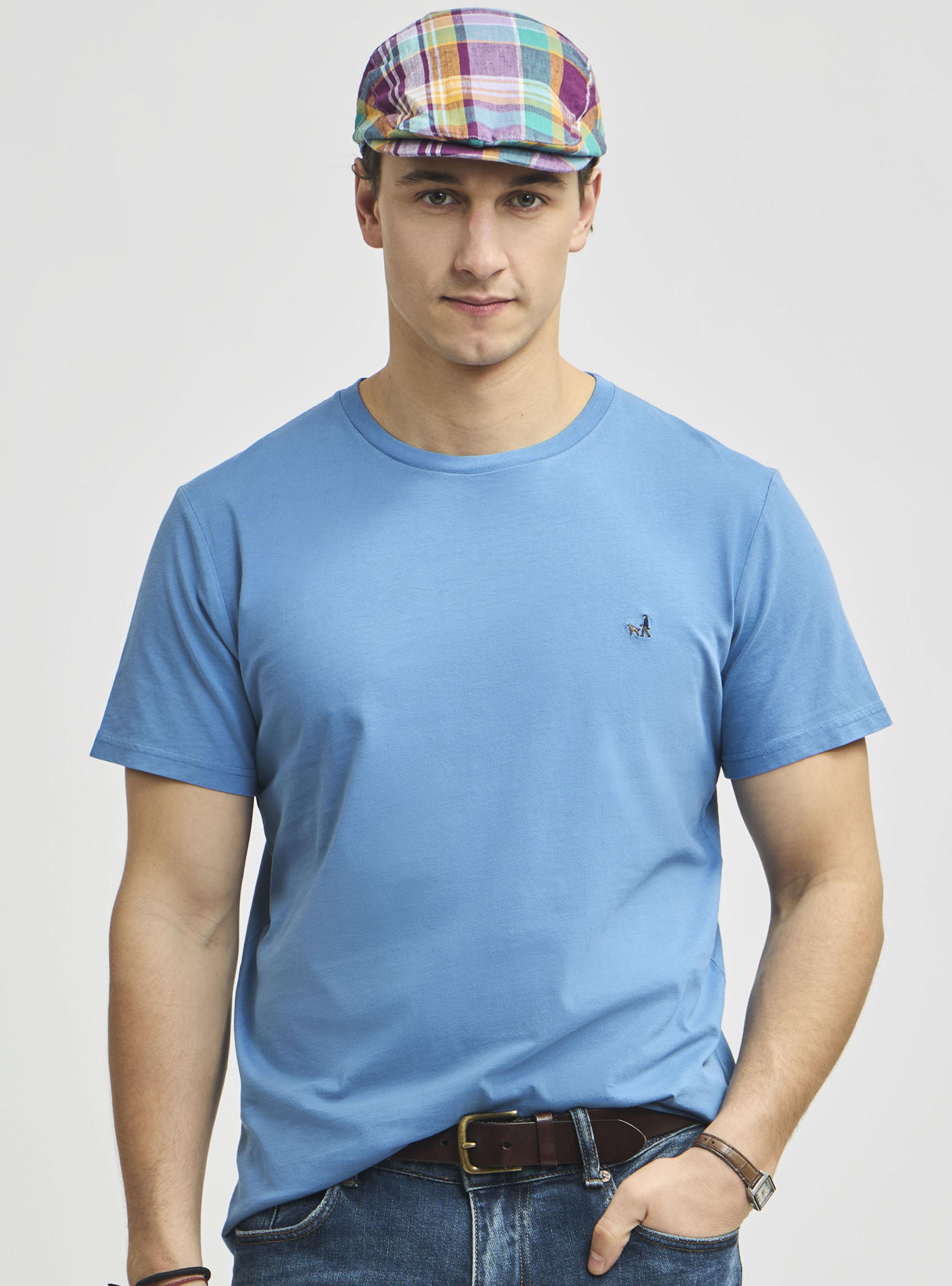 Polera Lisa Crew Neck Manga Corta con Logo-0