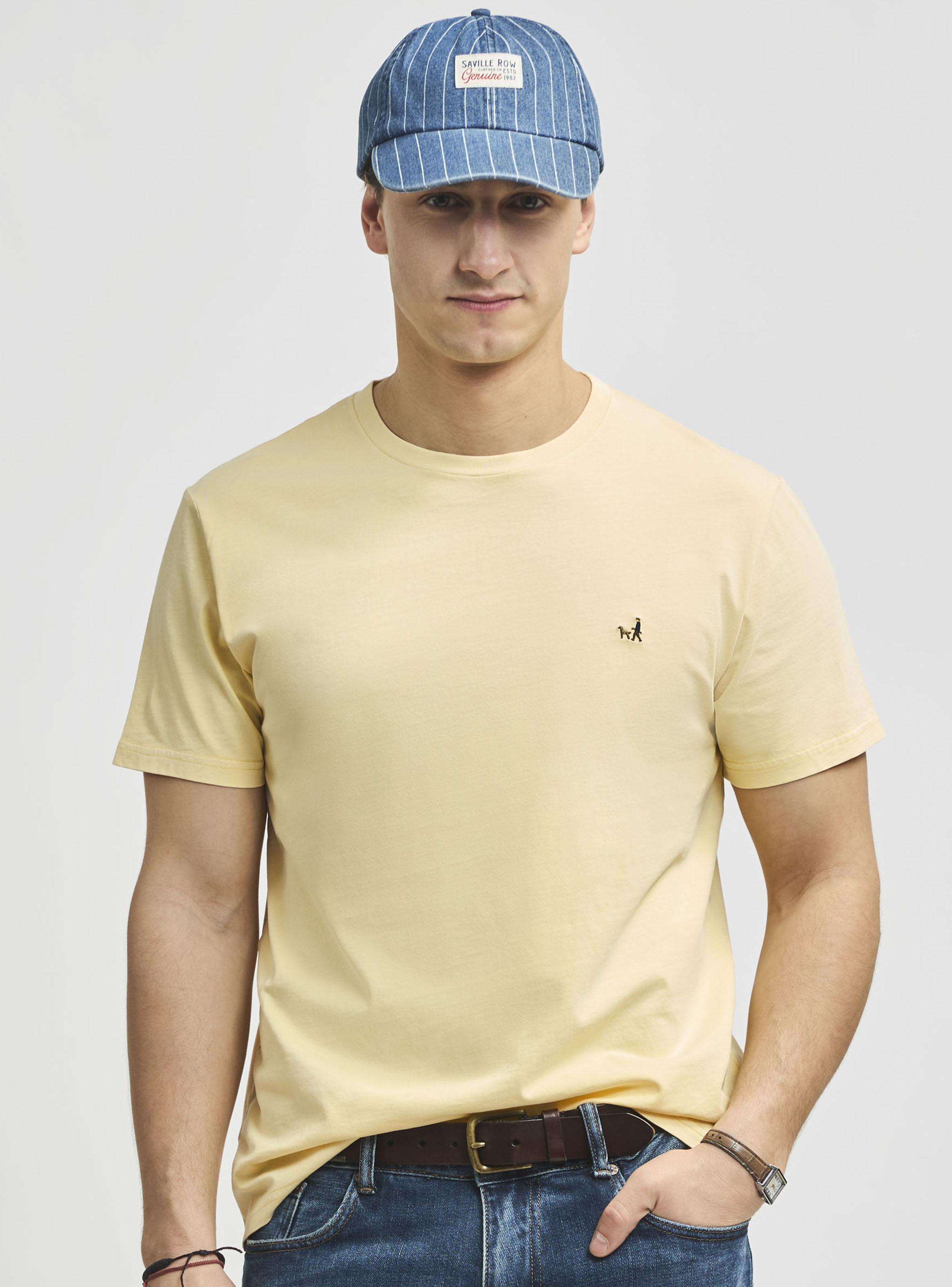 Polera Lisa Crew Neck Manga Corta con Logo-0
