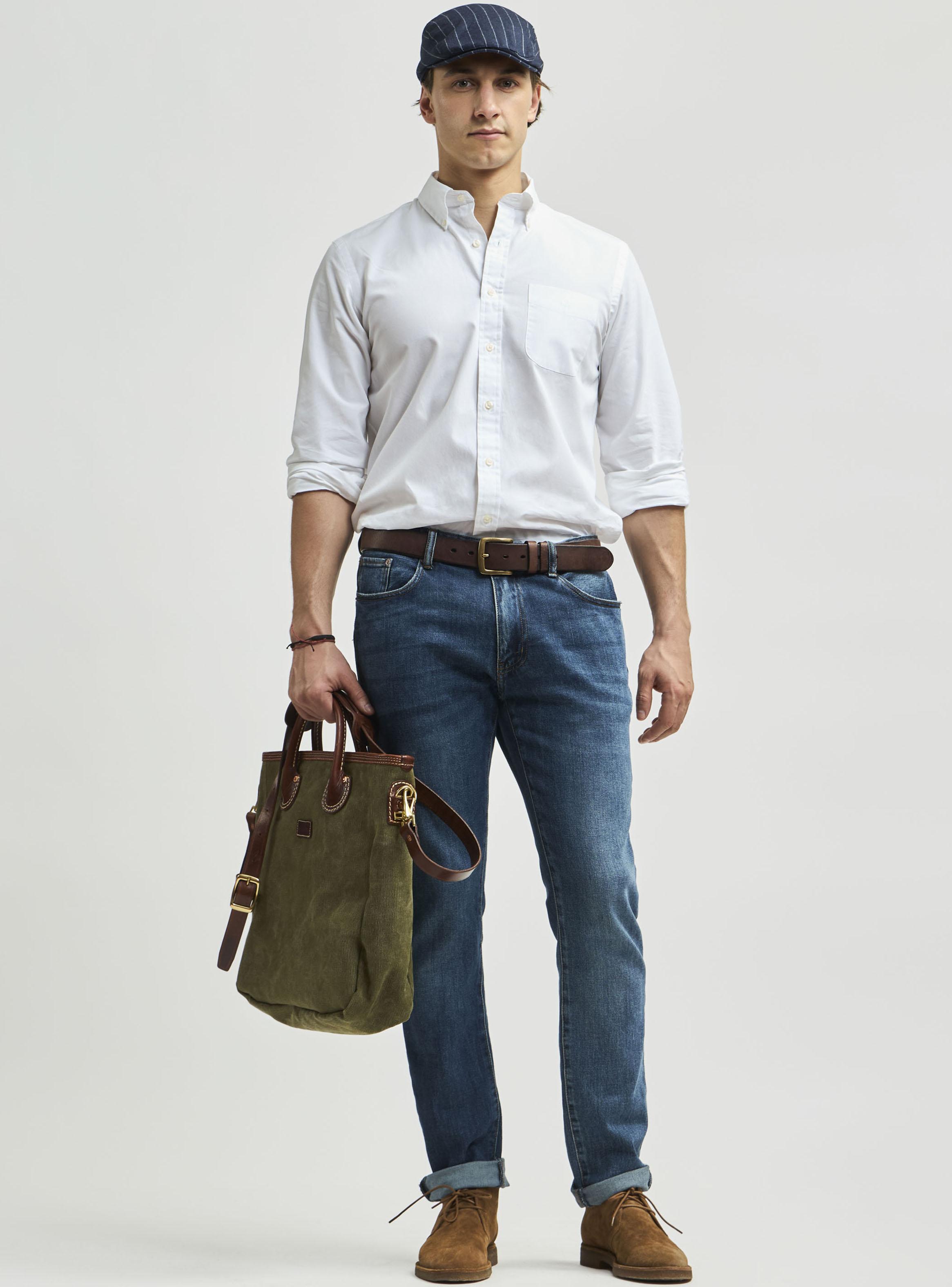 Camisa Sport Lisa Manga Larga Button Down Comfort Poplin-3