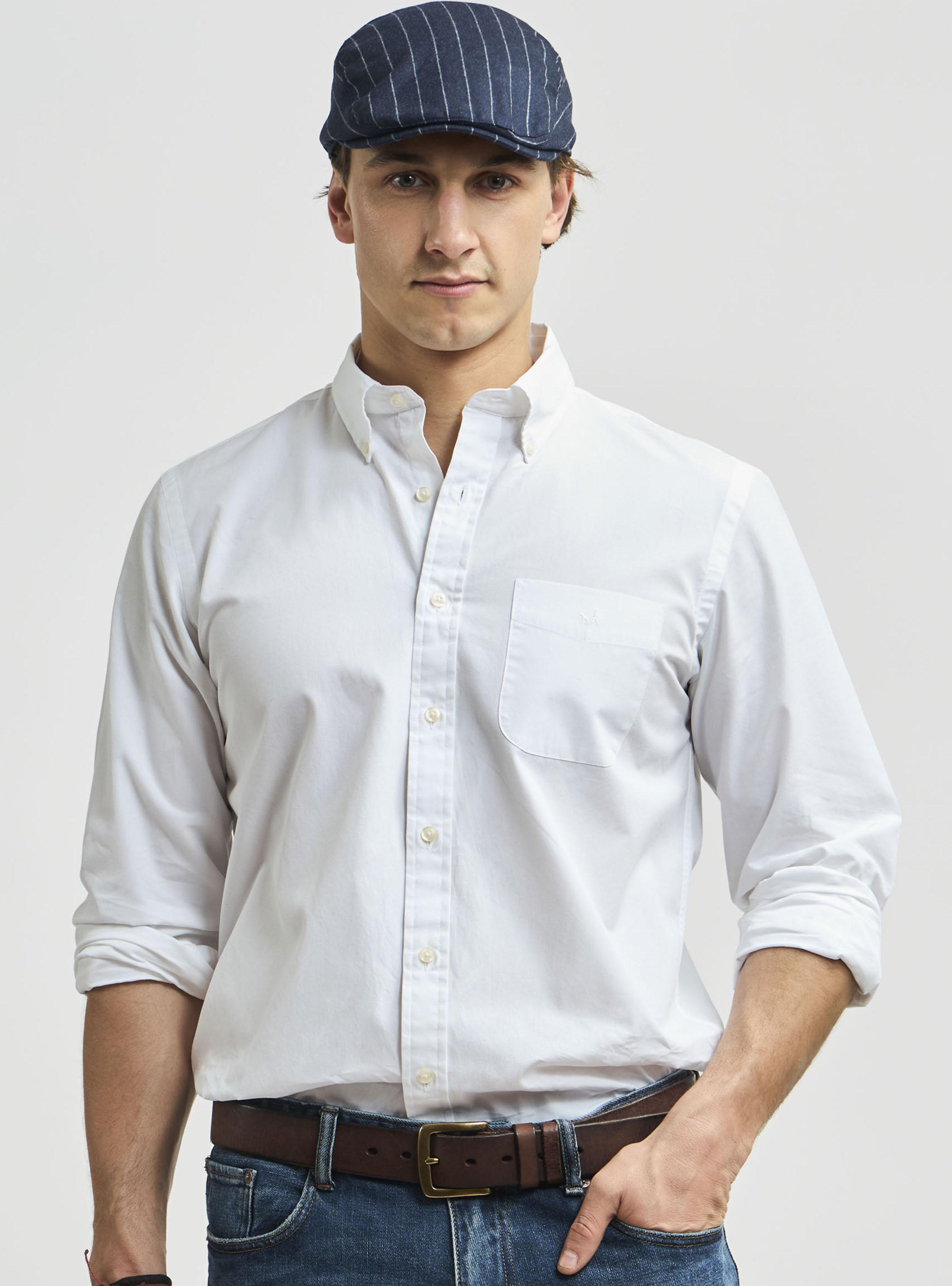 Camisa Sport Lisa Manga Larga Button Down Comfort Poplin-0