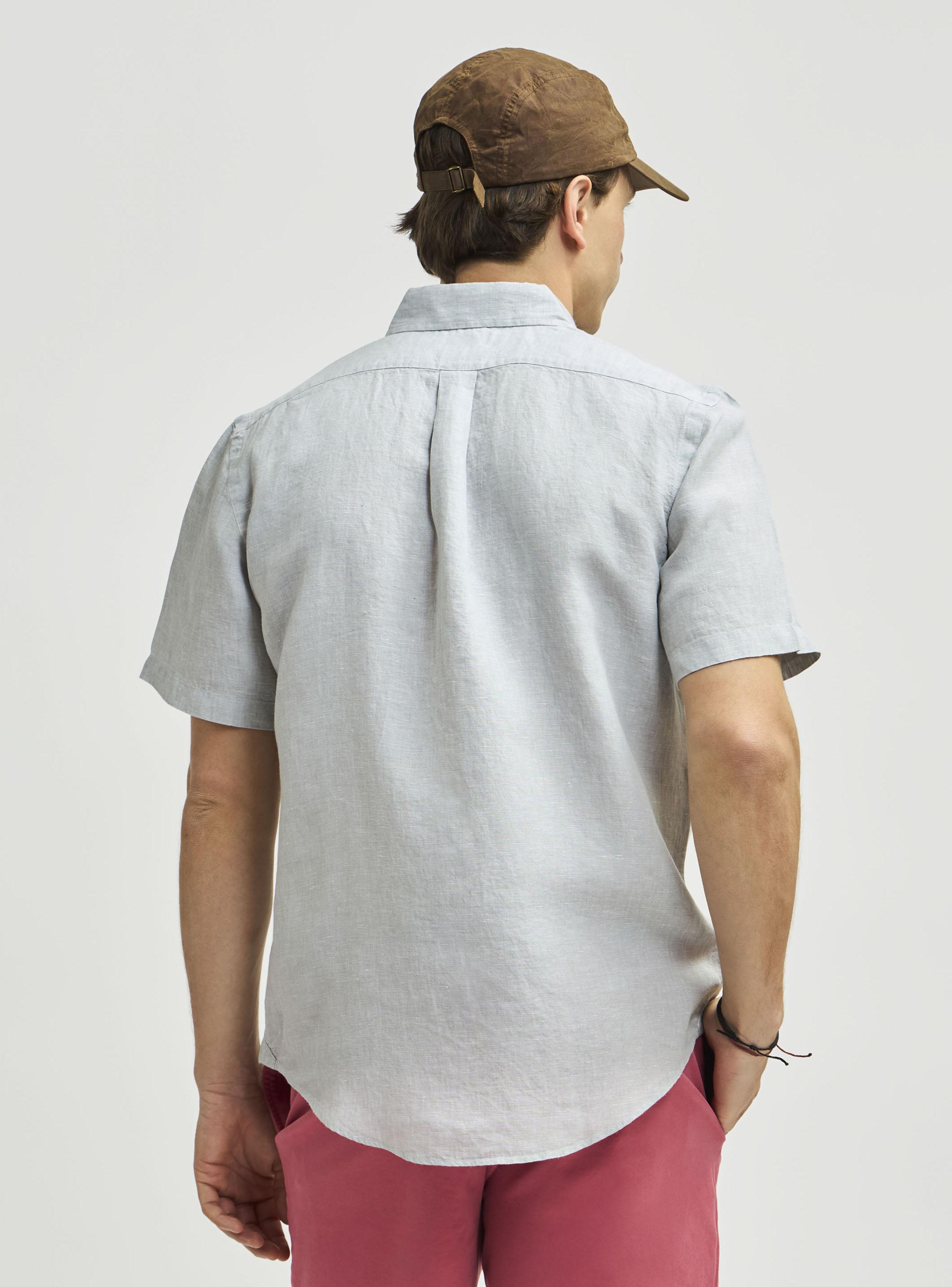 Camisa Sport Lisa Manga Corta Button Down Weekend Lino-1