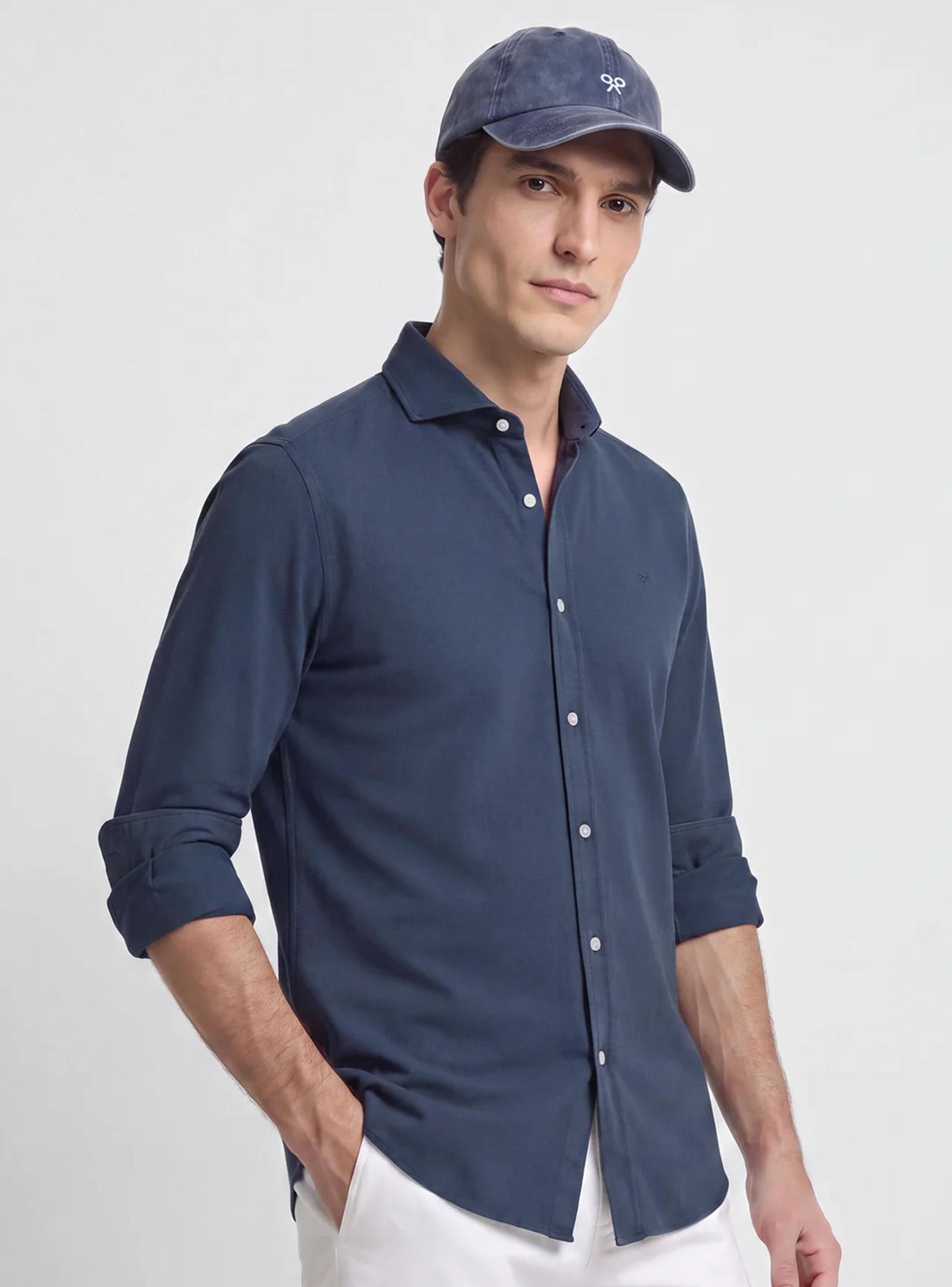 Camisa Manga Larga Botones Algodón-0