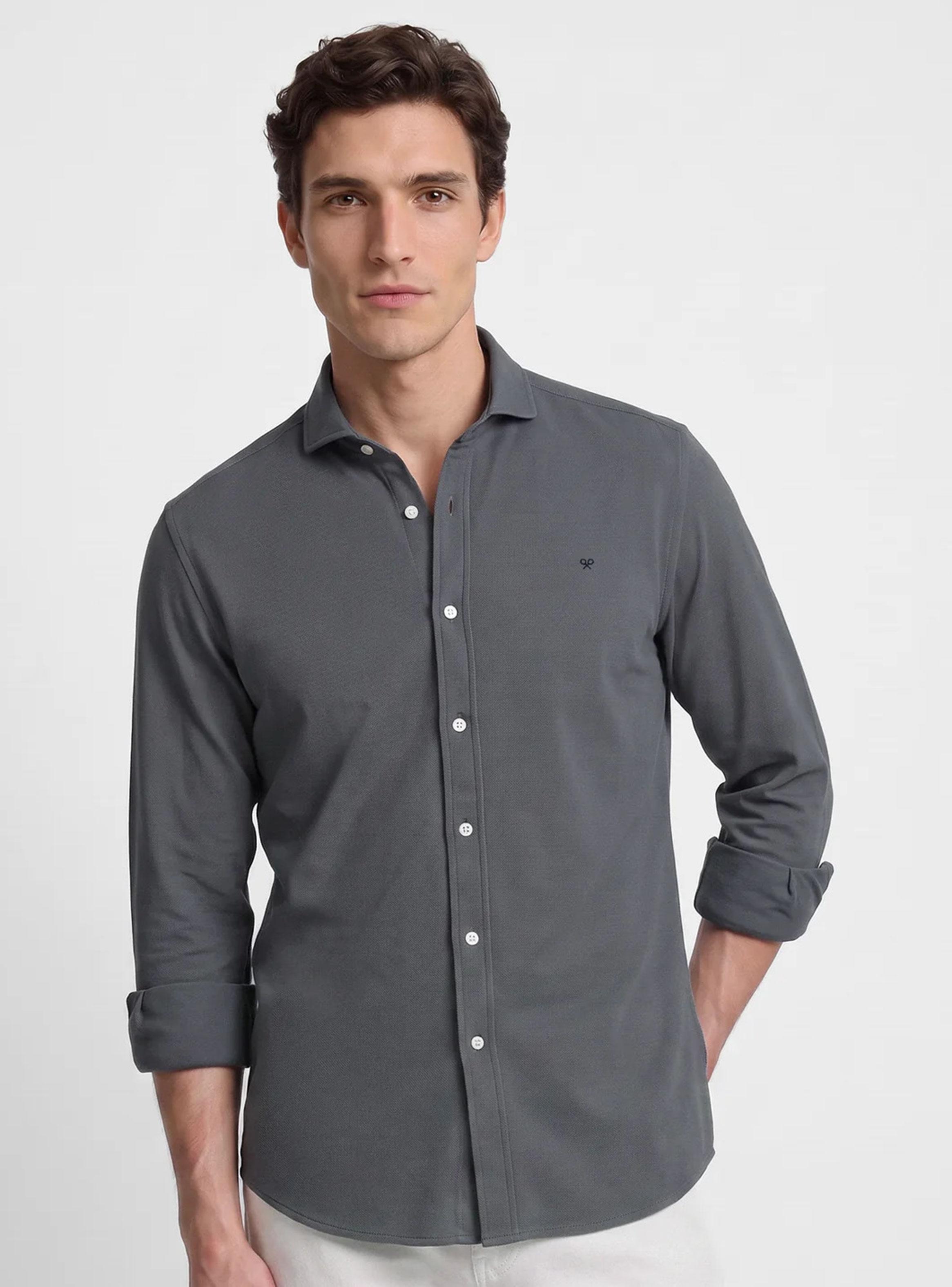 Camisa Manga Larga Abotonada Algodón-0