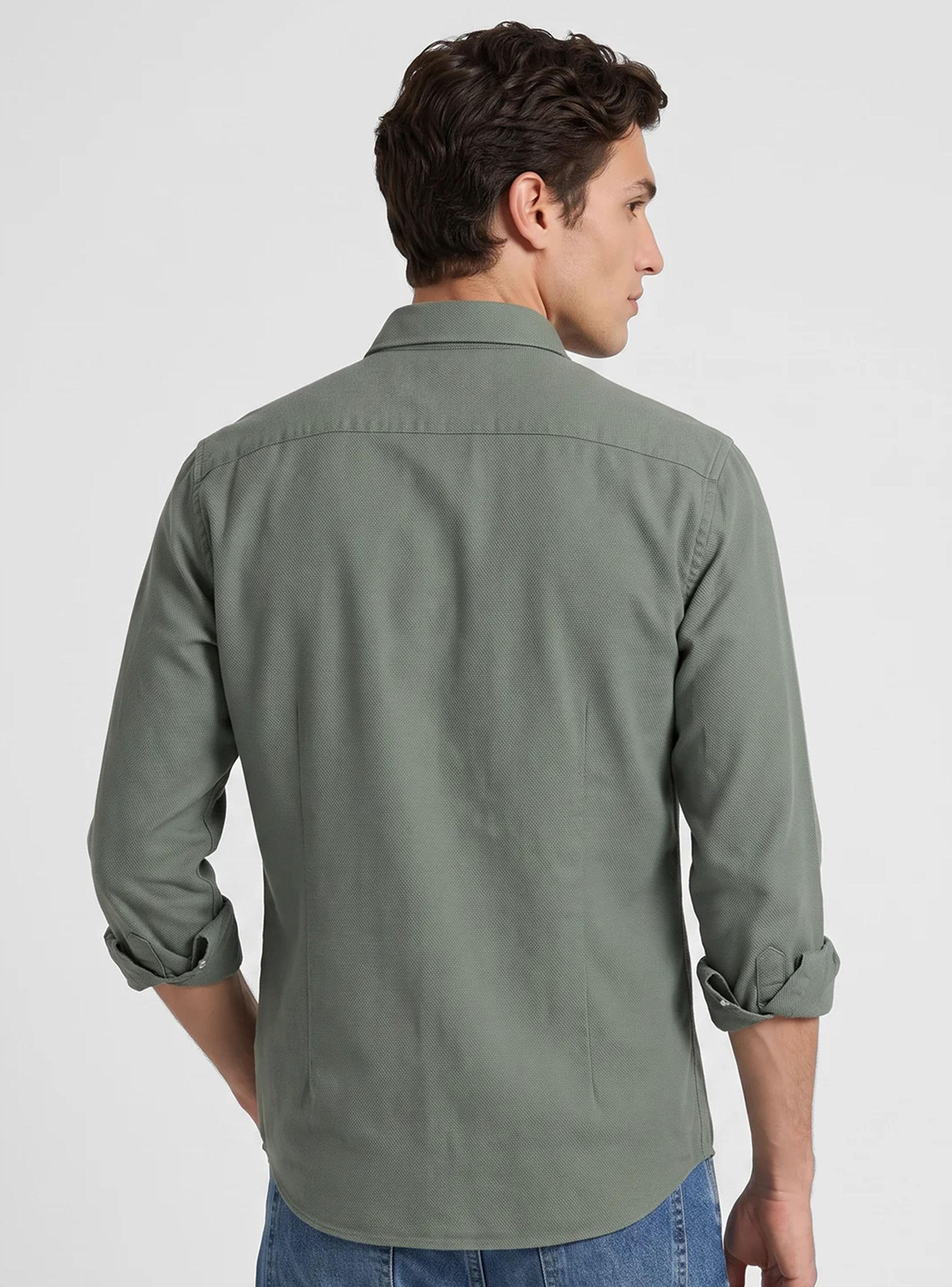 Camisa Manga Larga Algodón Botones-1