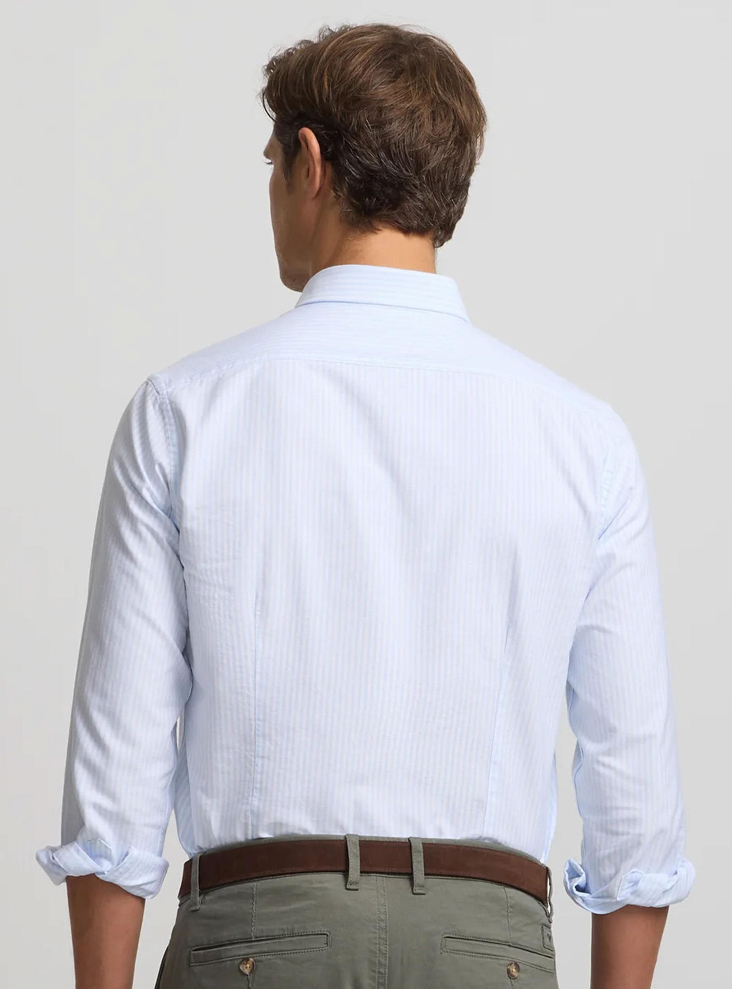 Camisa Líneas Manga Larga Algodón-1