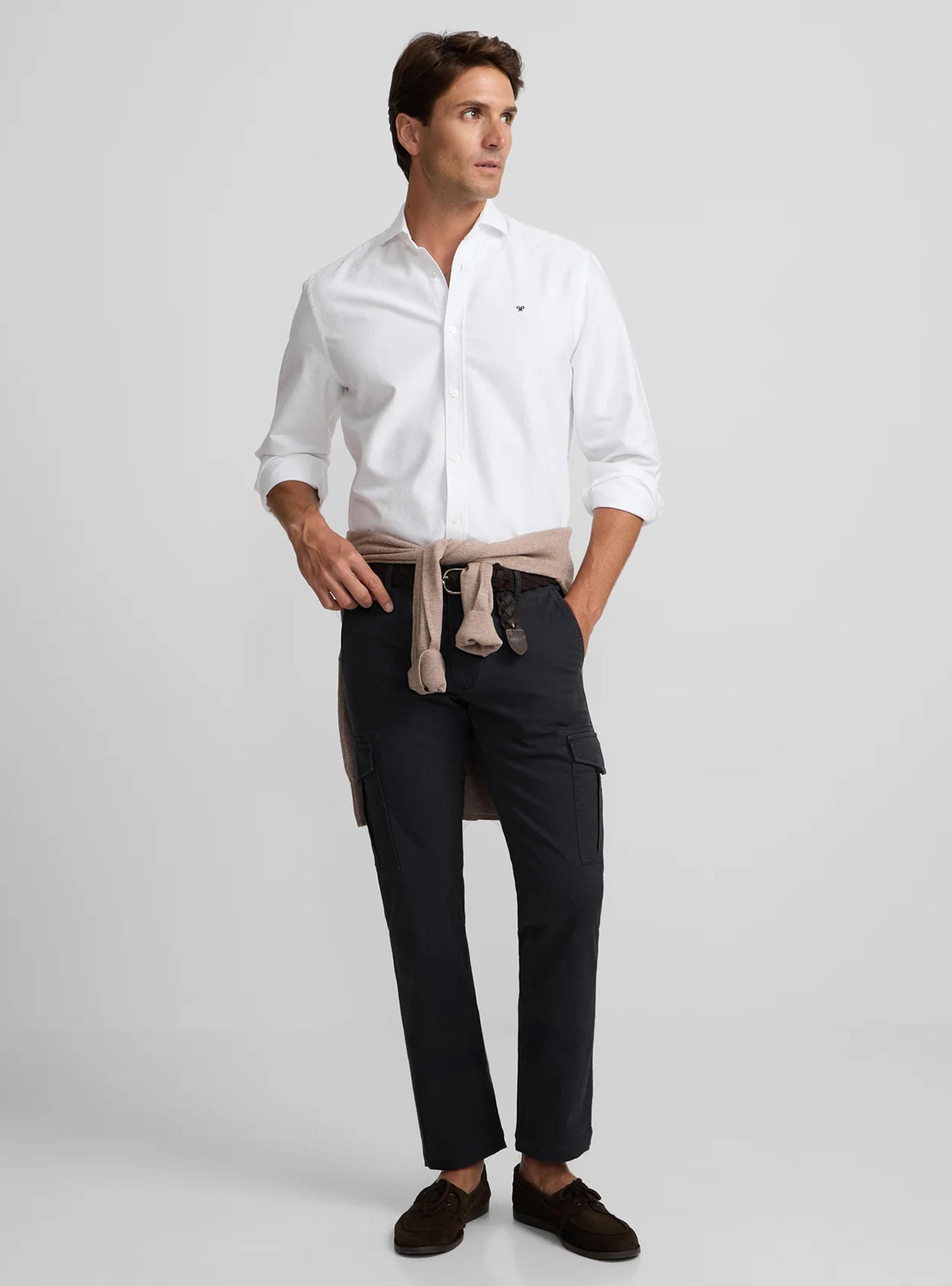 Pantalón Tiro Medio Regular Fit Algodón-5