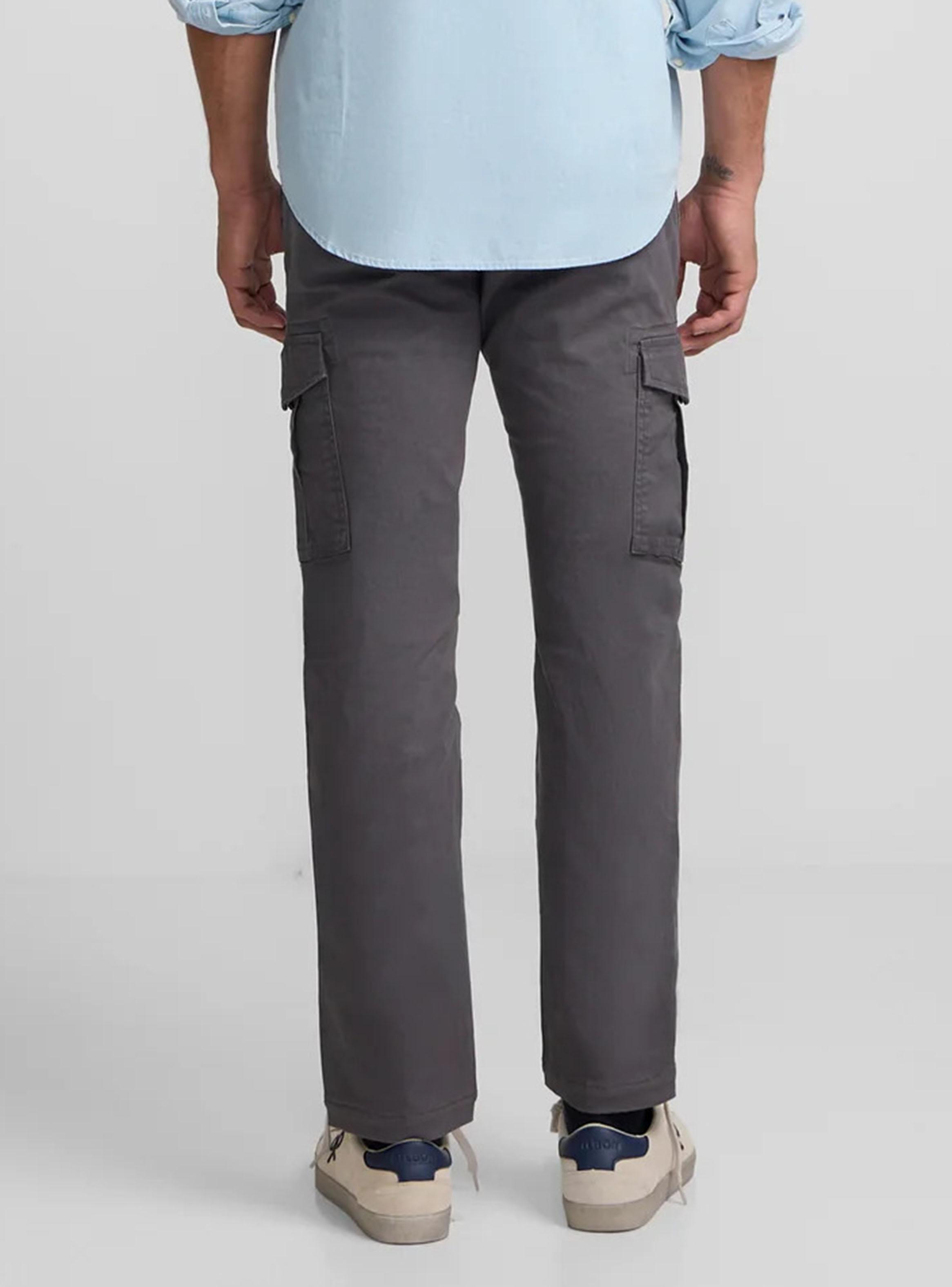 Pantalón Regular Fit Tiro Medio Algodón-1