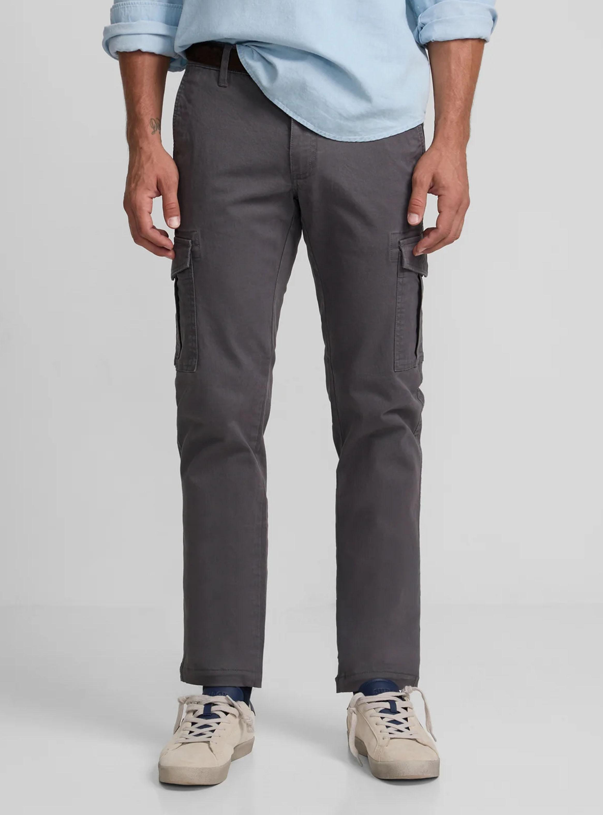 Pantalón Regular Fit Tiro Medio Algodón-0