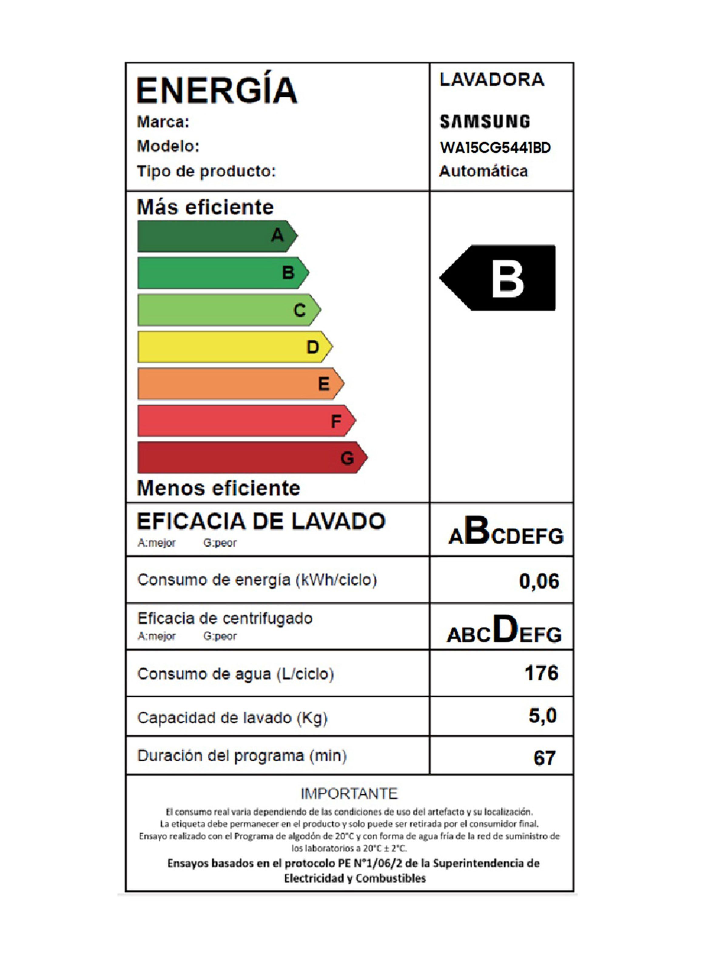 Lavadora Carga Superior 15 Kg EcoBubble WA15CG5441BDZS-8