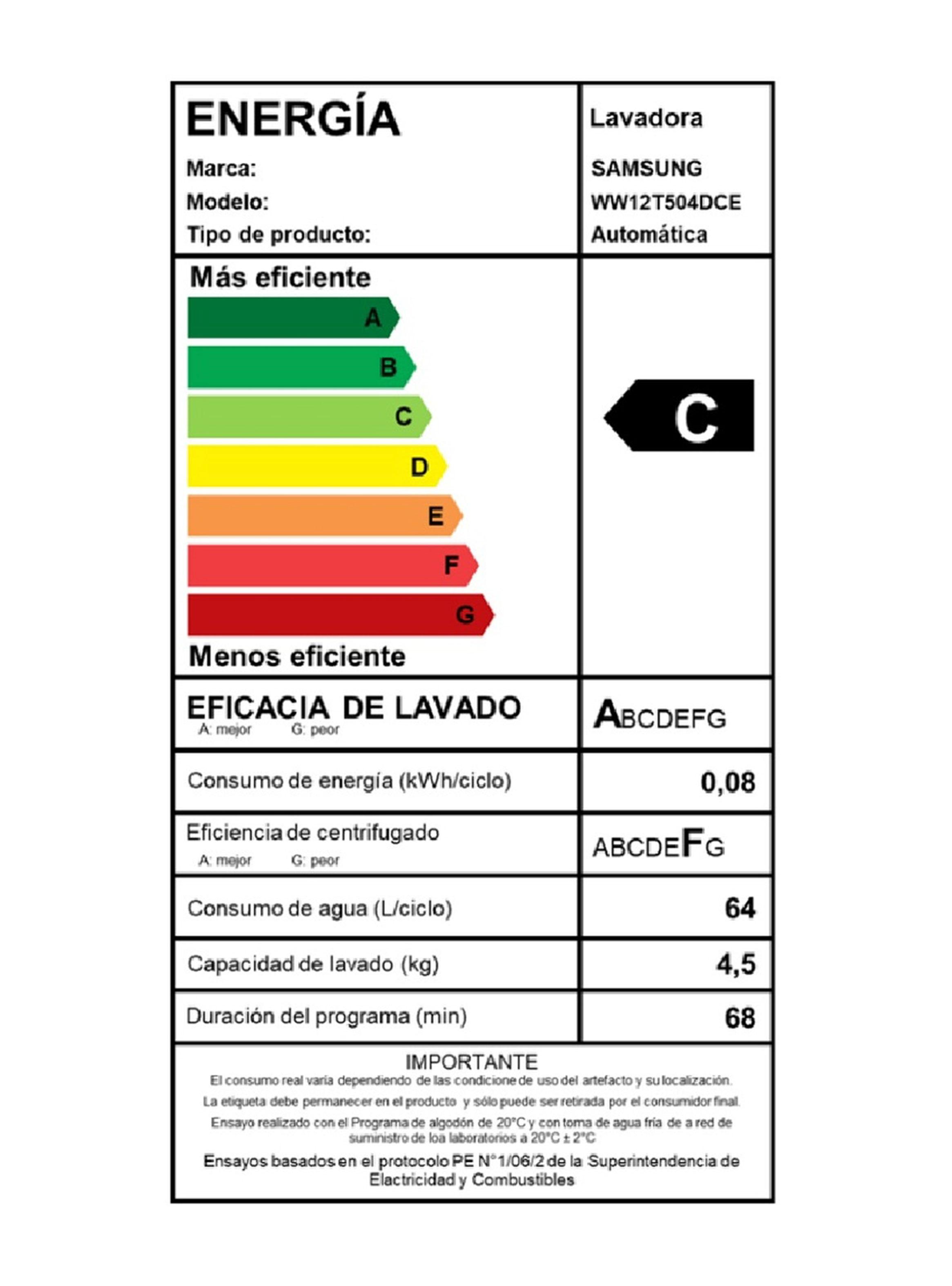 Lavadora Carga Frontal 12.5 Kg con IA WW12T504DCE/ZS-8