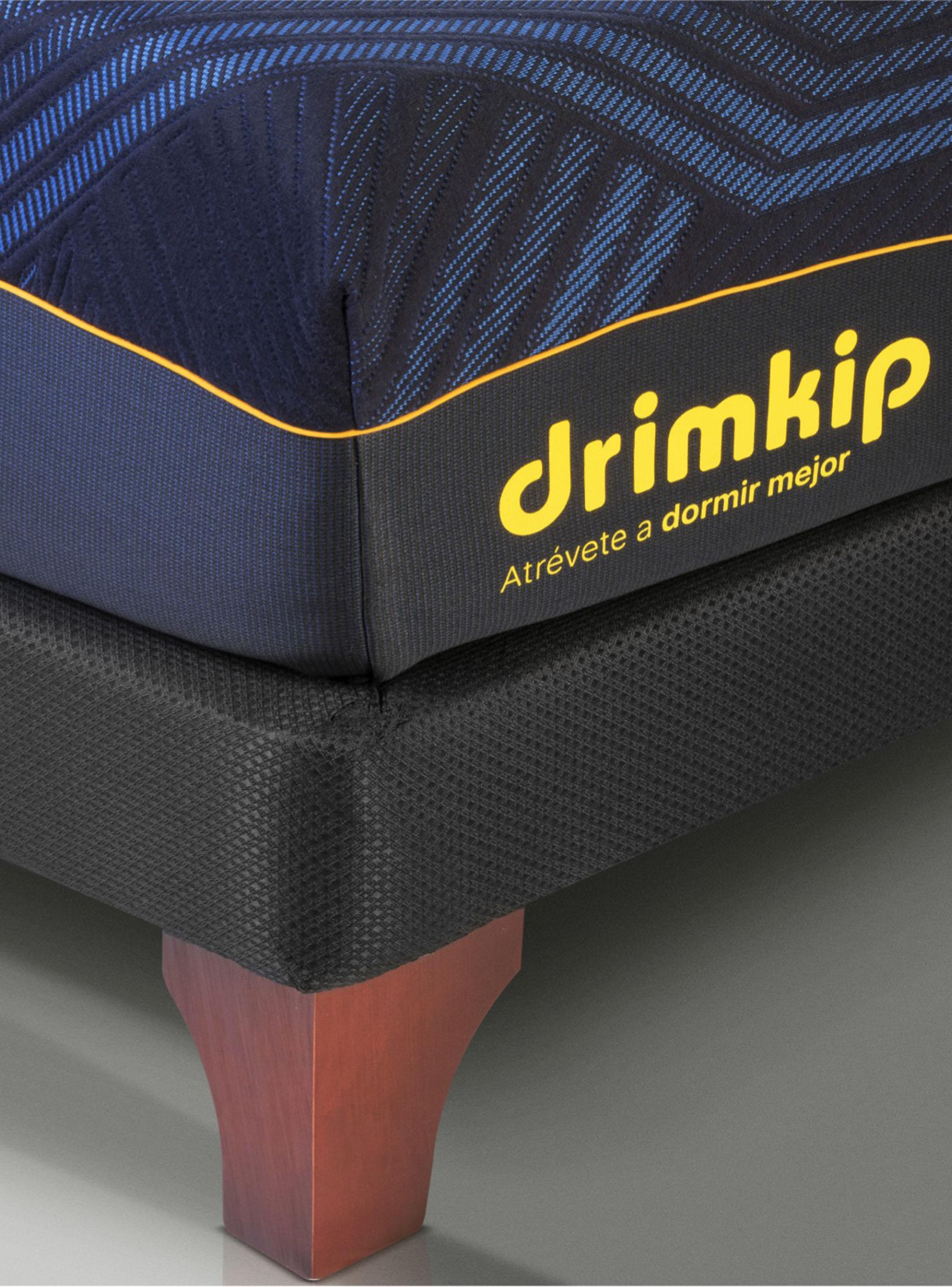 Cama Europea Híbrido Ultra King + Respaldo + Velador Rover-4