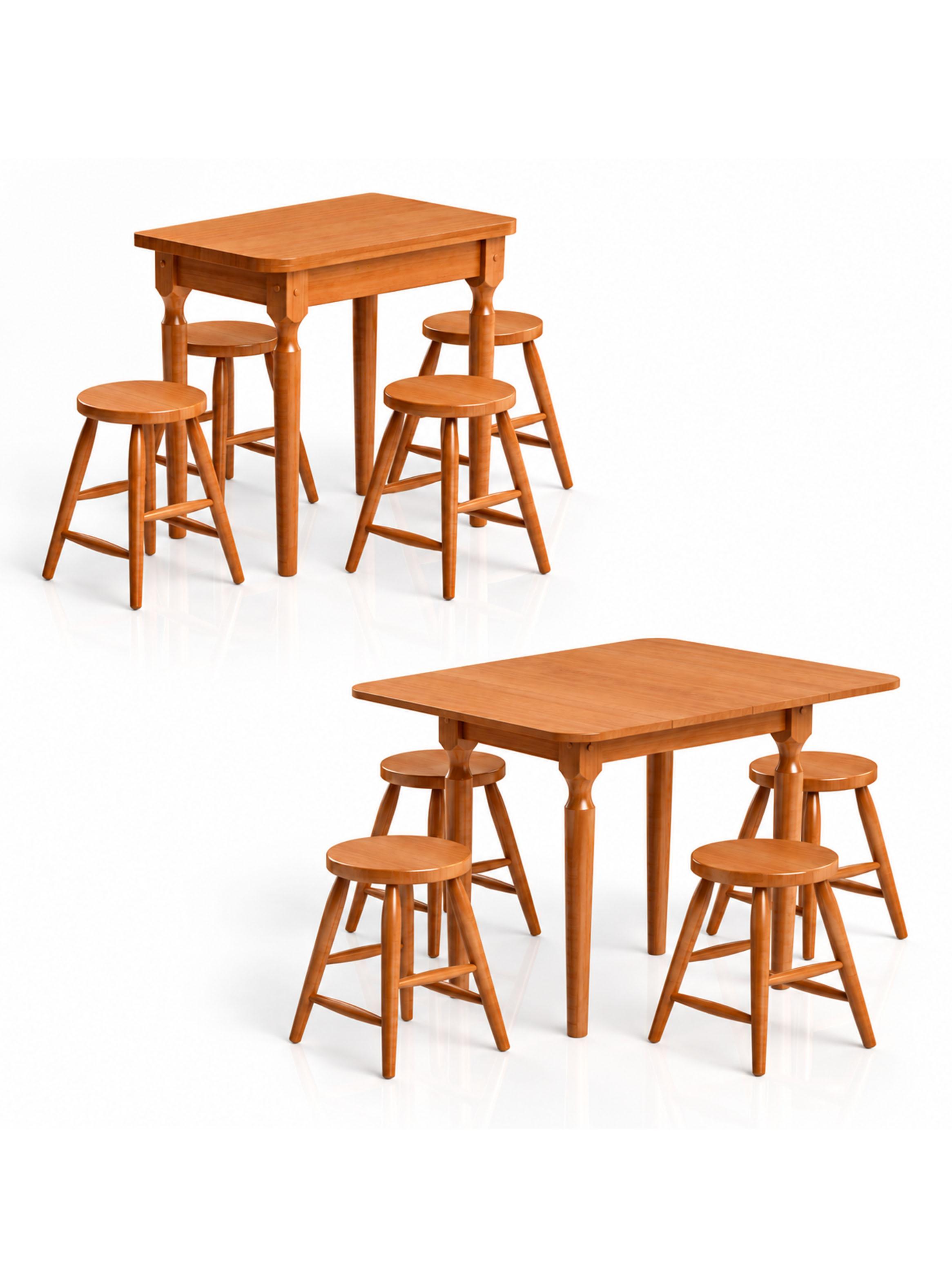 Comedor Ambar Plegable + 4 Banquetas 230-3210-0
