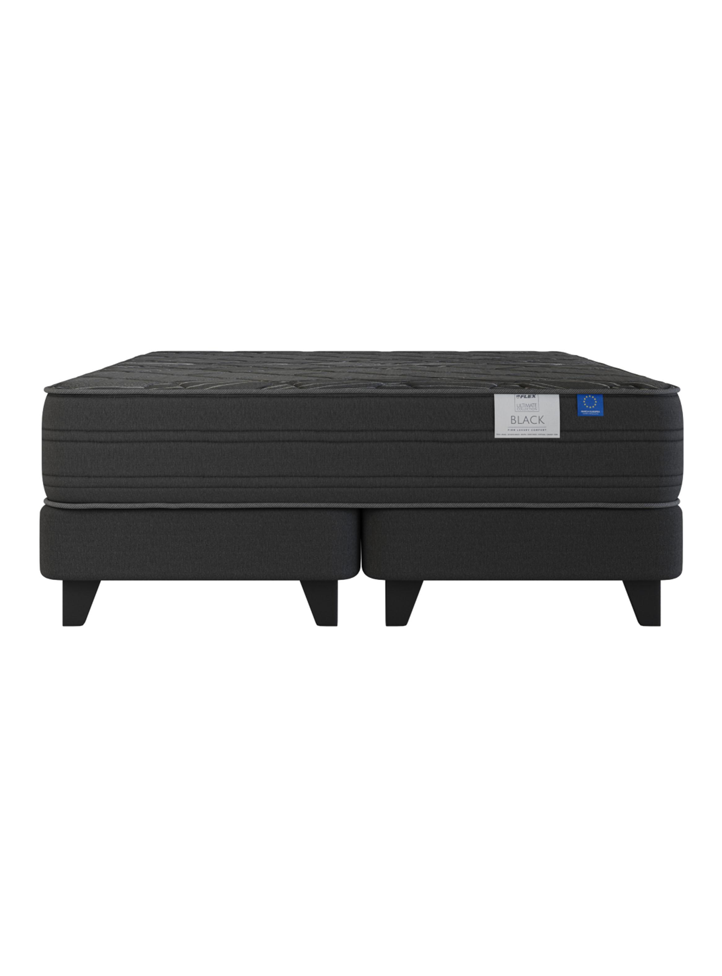 Cama Europea Súper King Black Base Dividida-2
