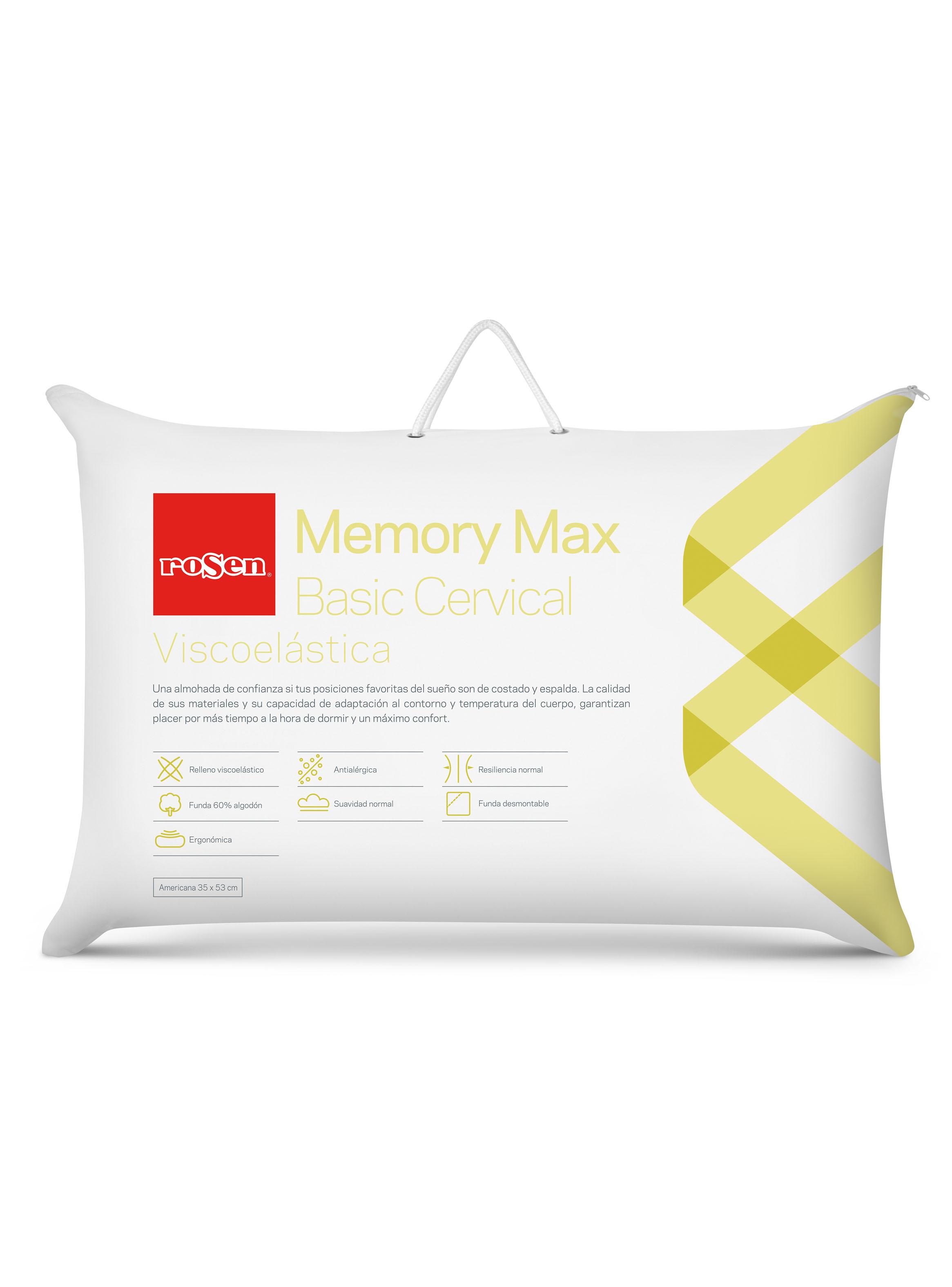 Almohada Viscoelástica Memory Max Cervical 35 x 53 cm Rosen-2