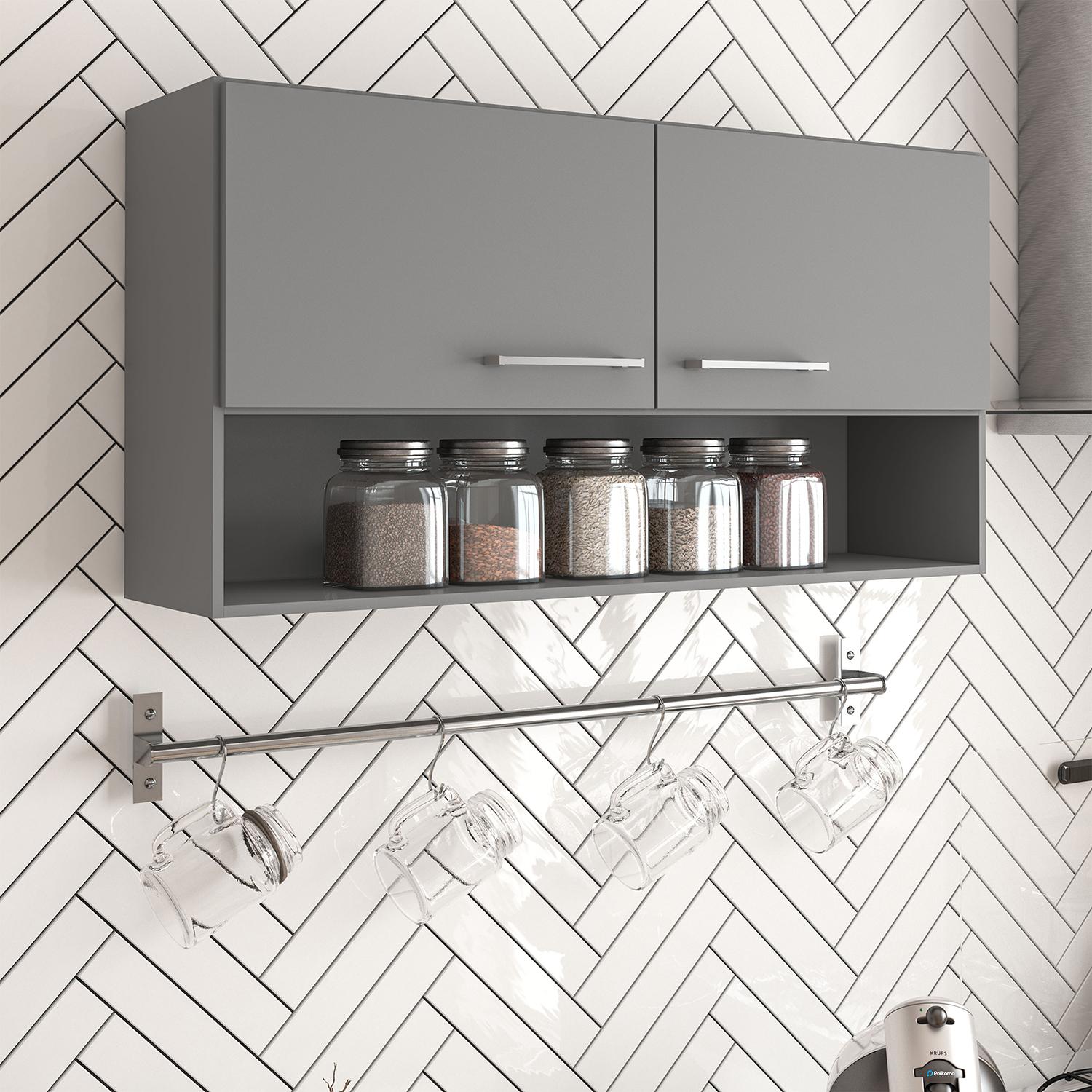 Mueble de Cocina Aéreo Evandro Grafito 105 cm-4