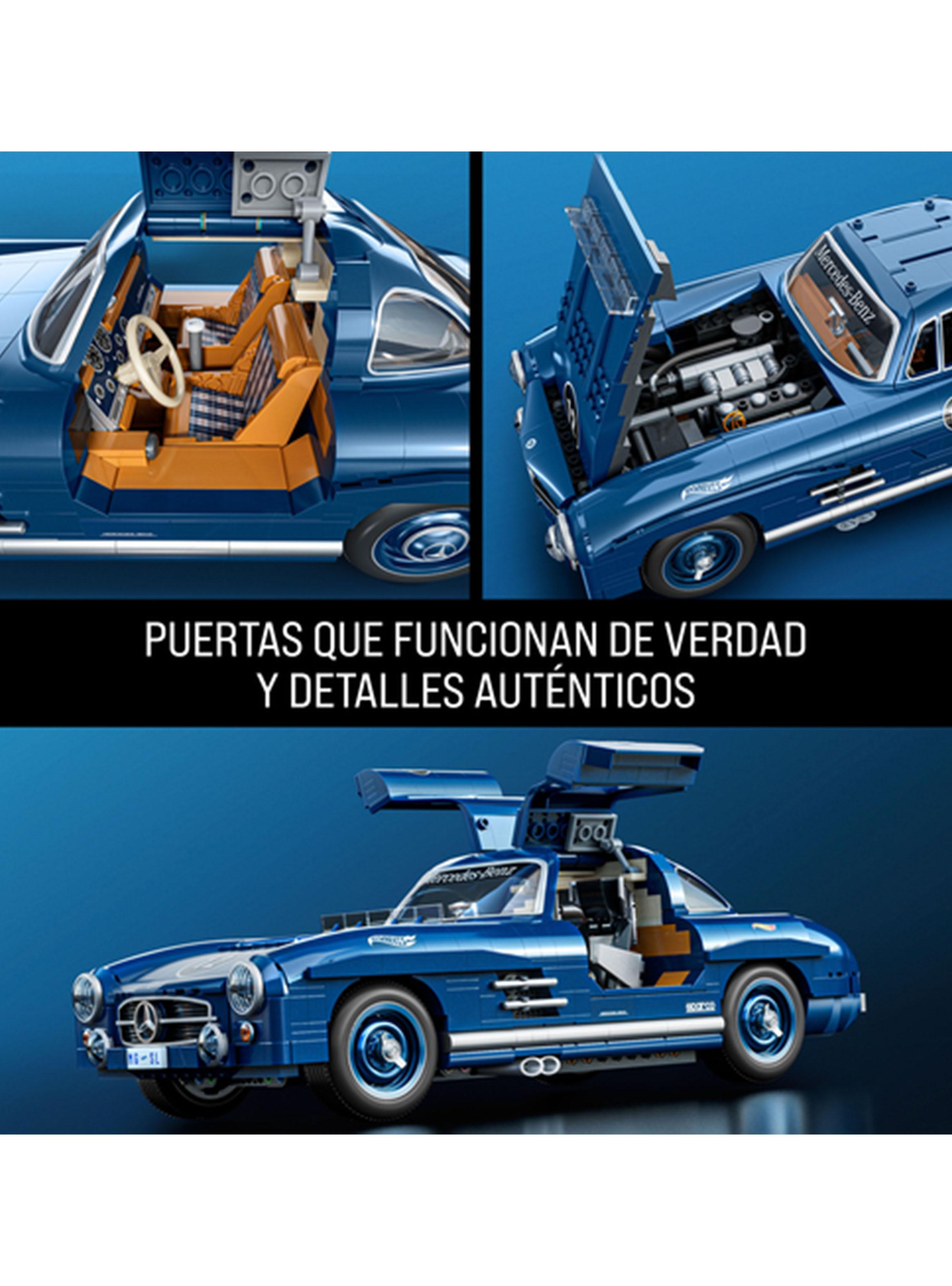Vehículo para Construir y Costumizar Brick Shop Mercedes Benz 300 SL Azul-2