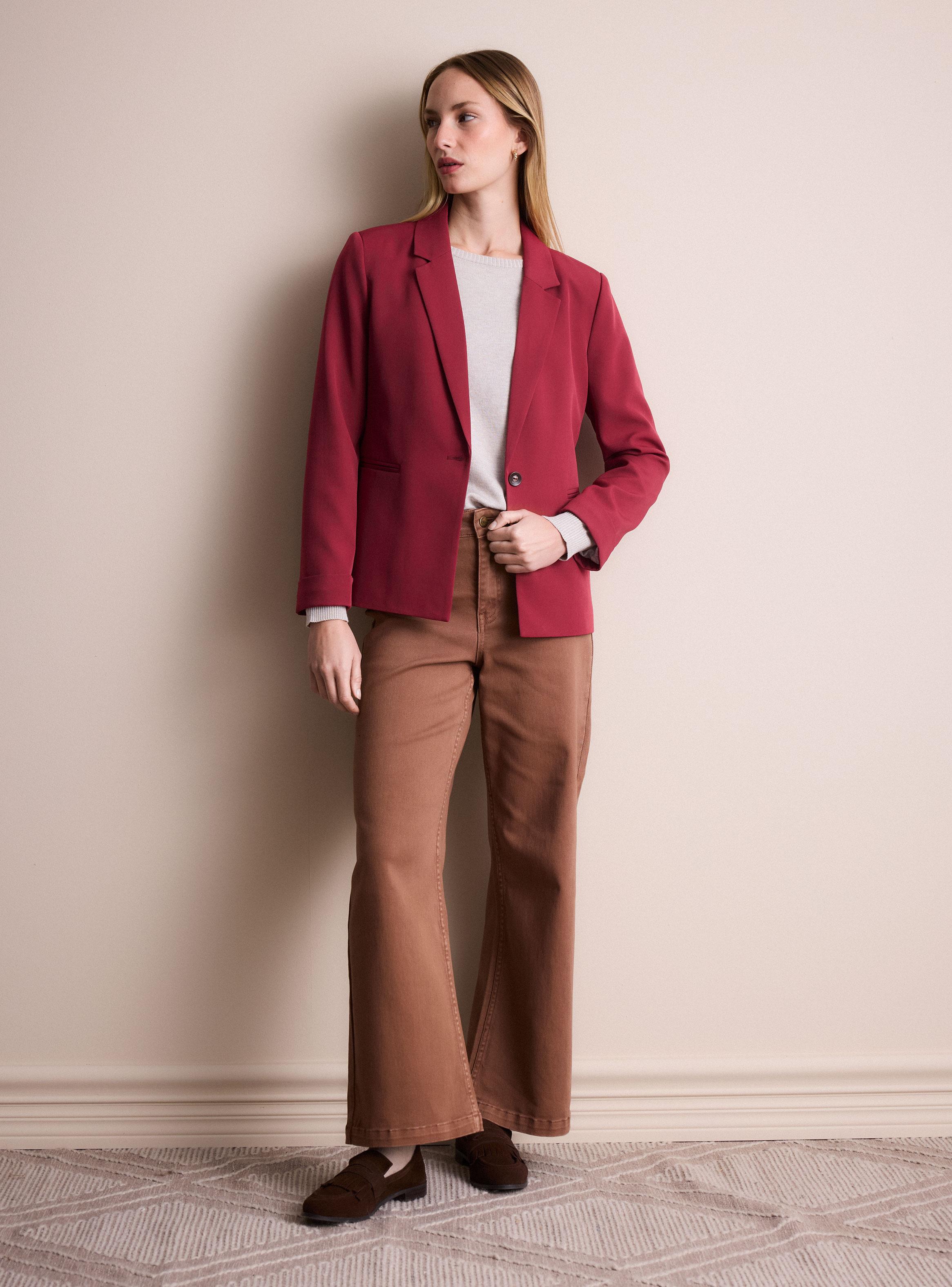 Blazer Básico Abierto con Botón-4