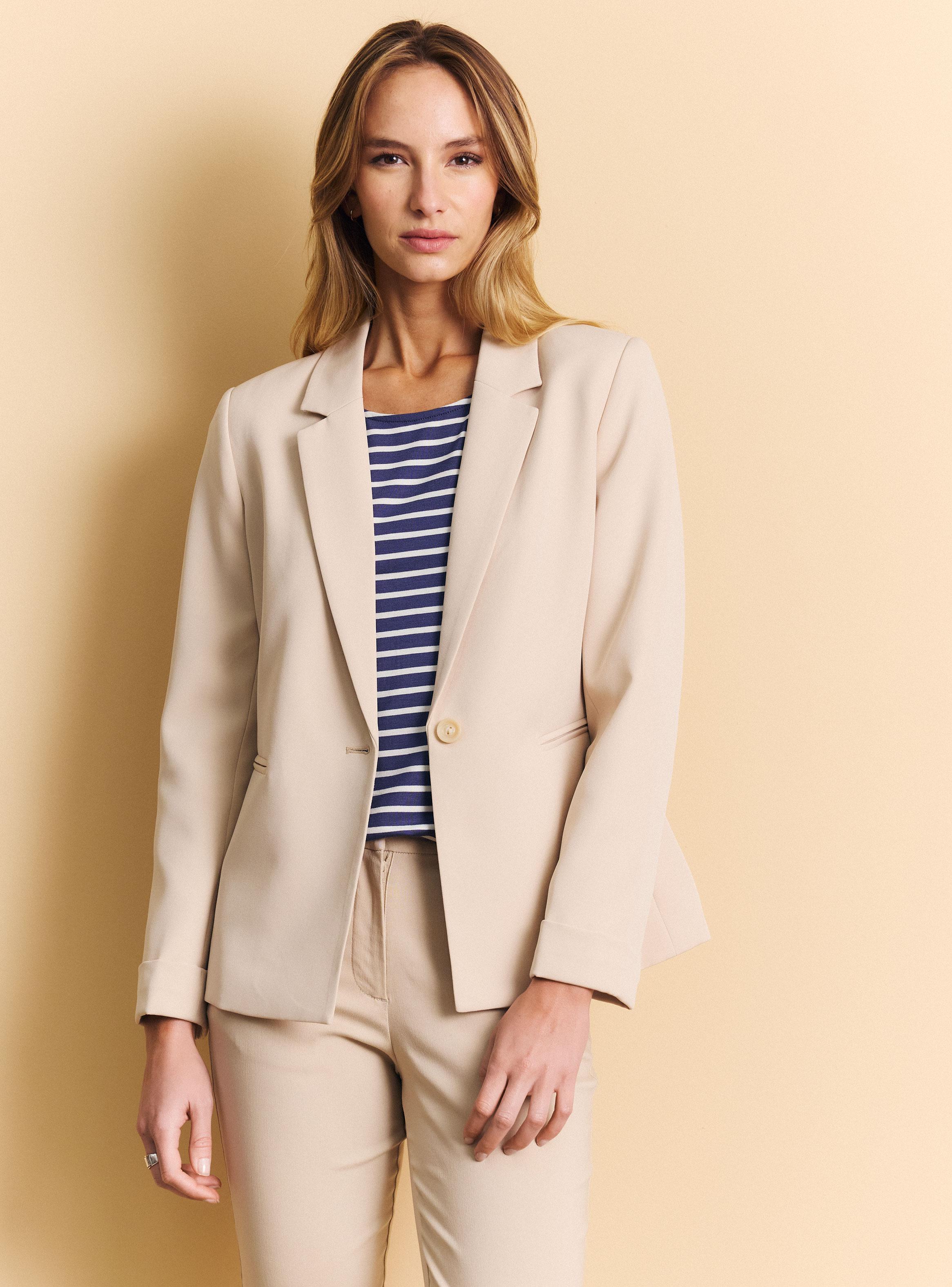 Blazer Básico Abierto con Botón-0
