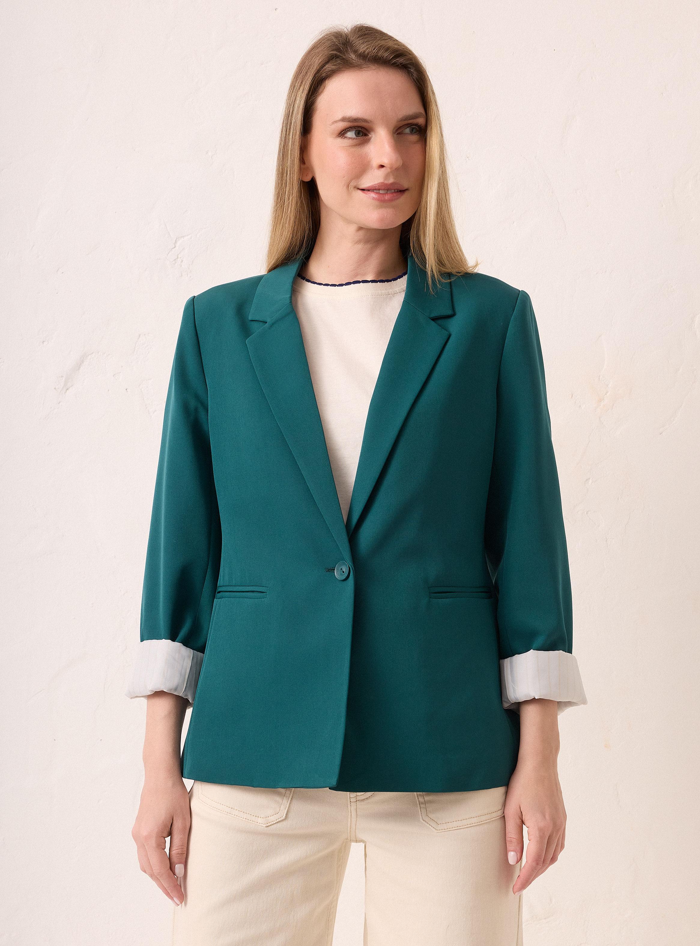 Blazer Básico Abierto con Botón-0