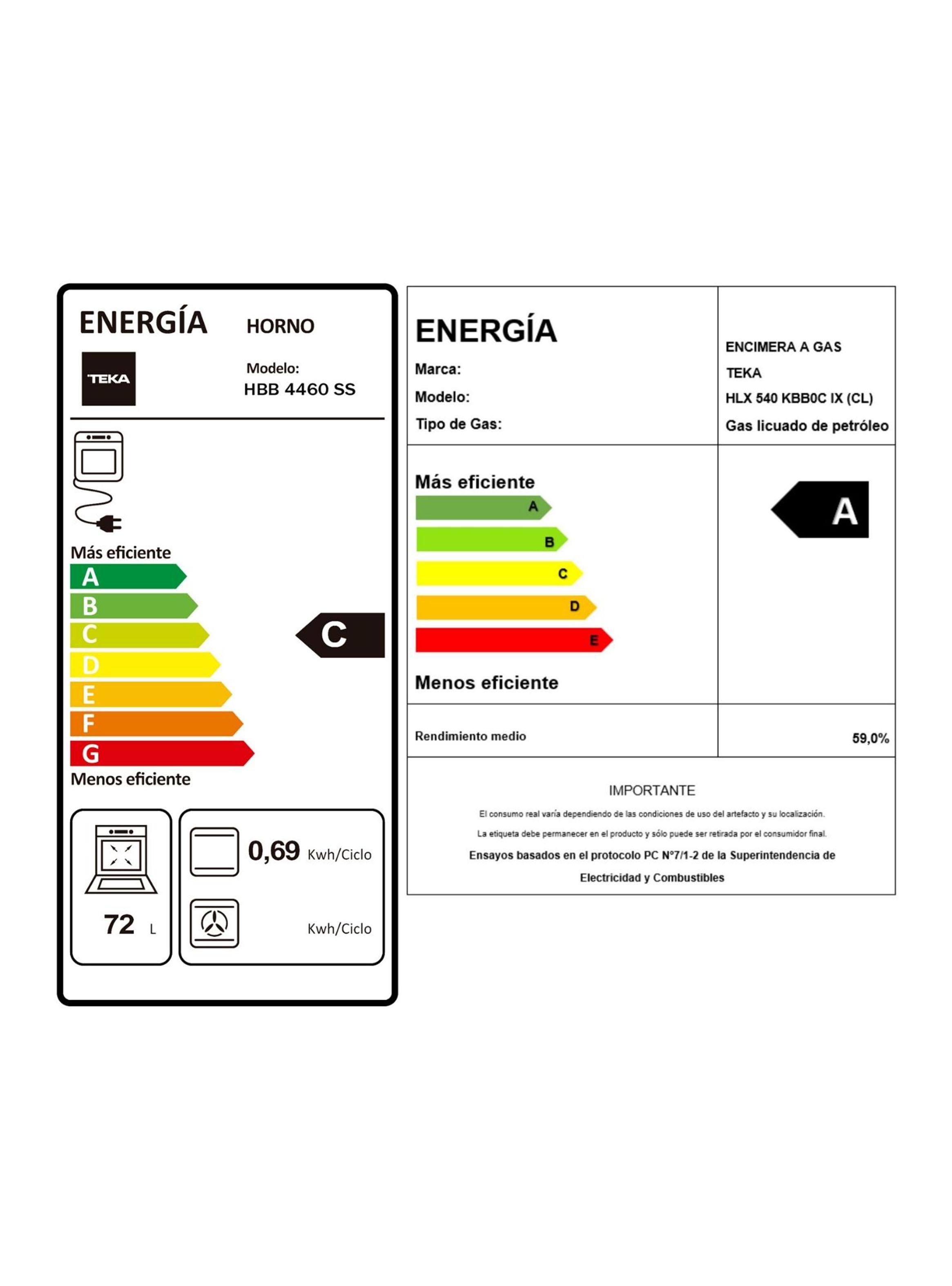Kit Empotrable Horno Eléctrico HBB4460SS + Encimera Gas HLX540KBB0C + Campana CX 62120 KOS Inox-5
