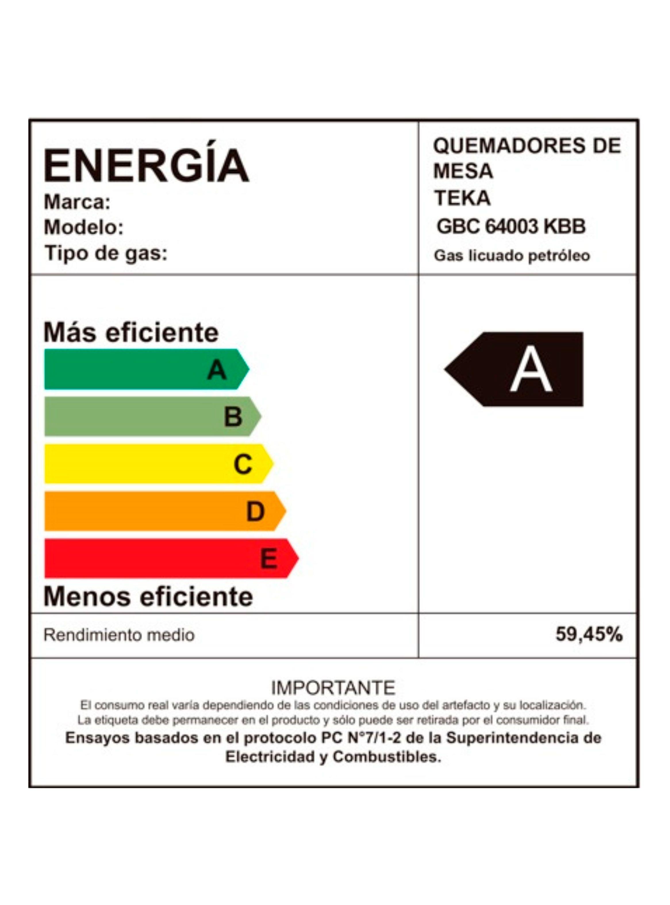 Kit Empotrable Encimera Cristal Gas GBC 64003 KBB BK + Campana TL 6310 Negro-6