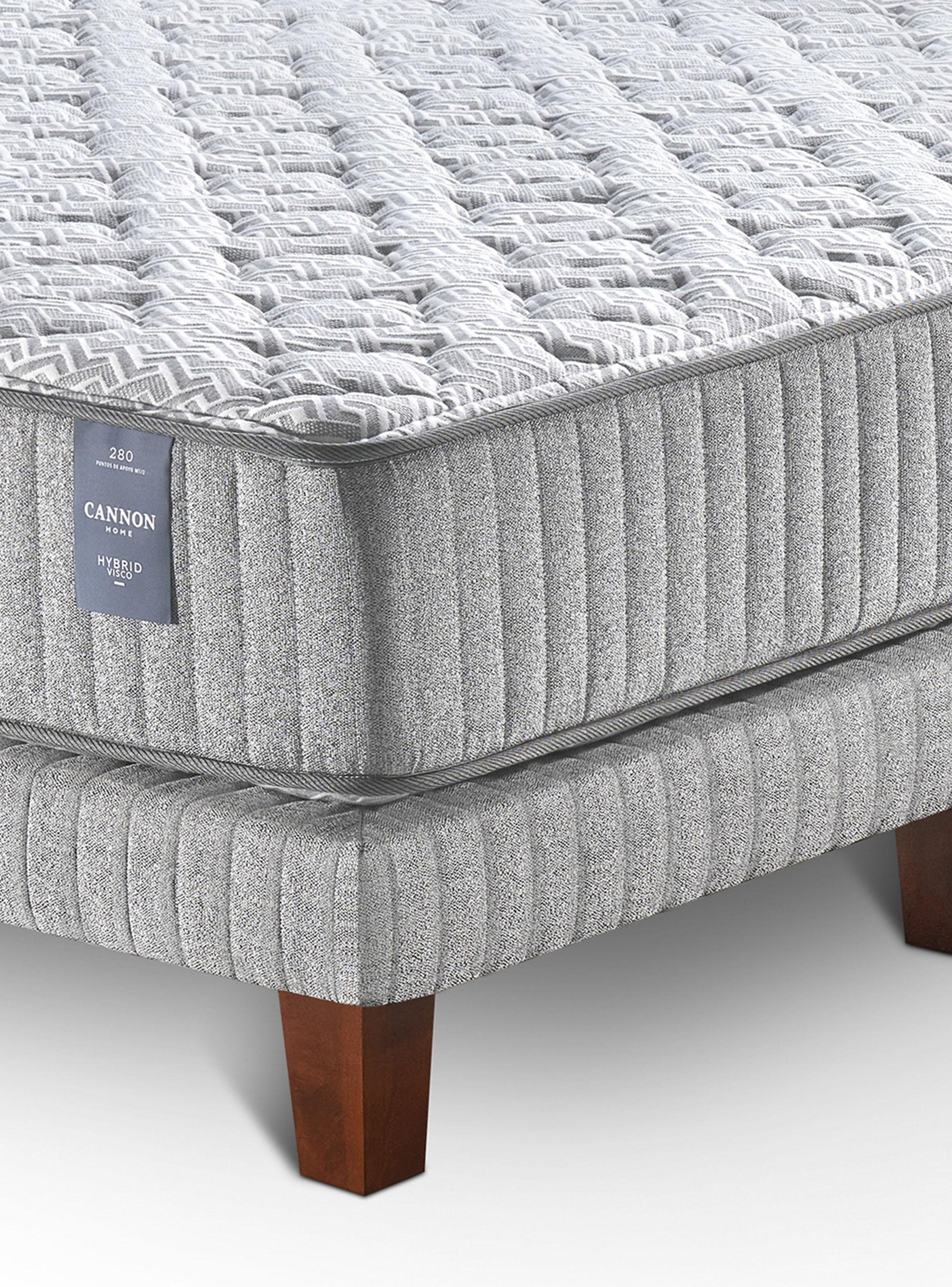 Cama Europea Hybrid Wool 2 Plazas Base Dividida + Almohadas Microfibra 50x70 cm-4