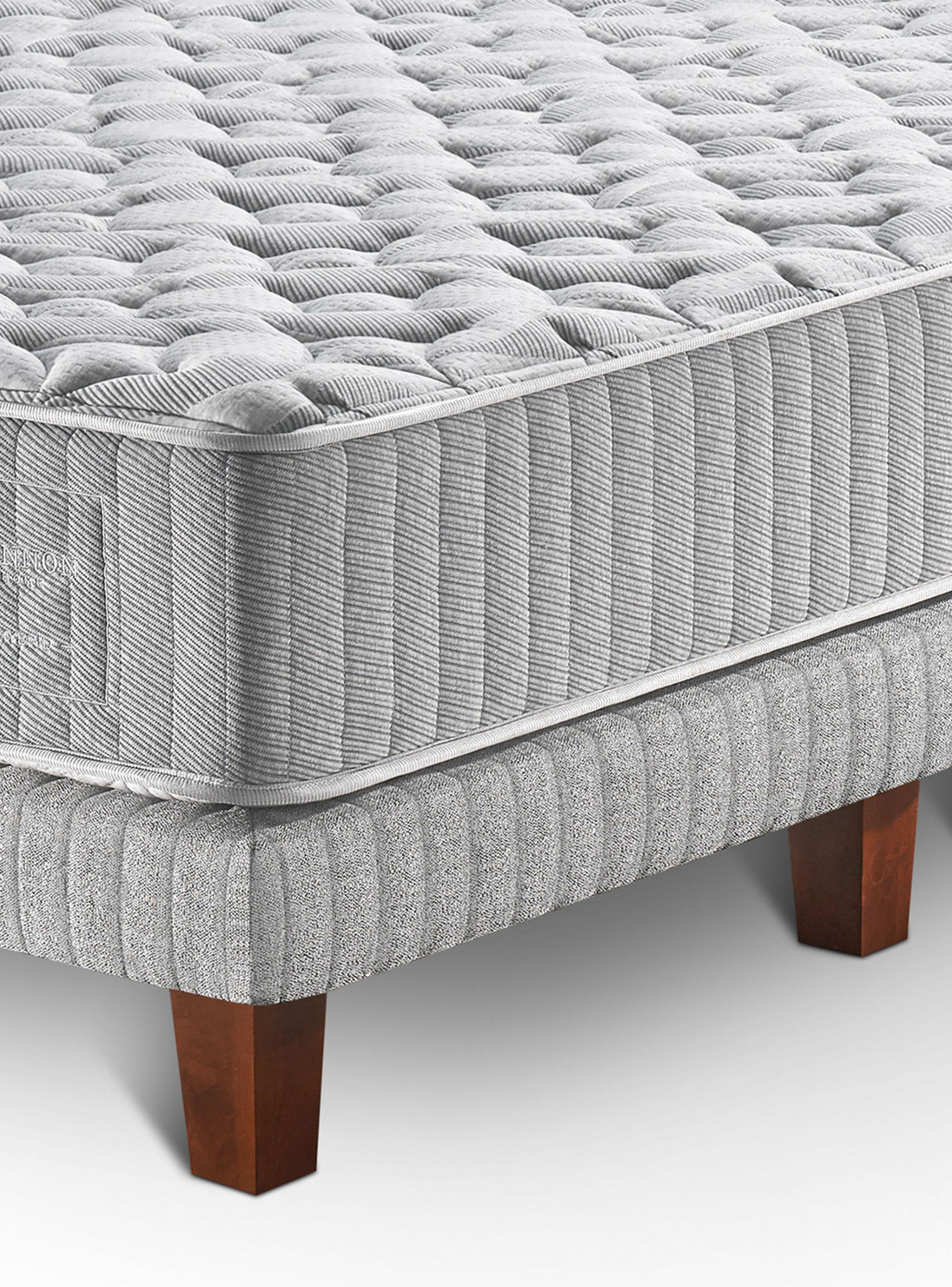 Cama Europea Hybrid Wool 2 Plazas Base Dividida + Topper Down Alternative-4