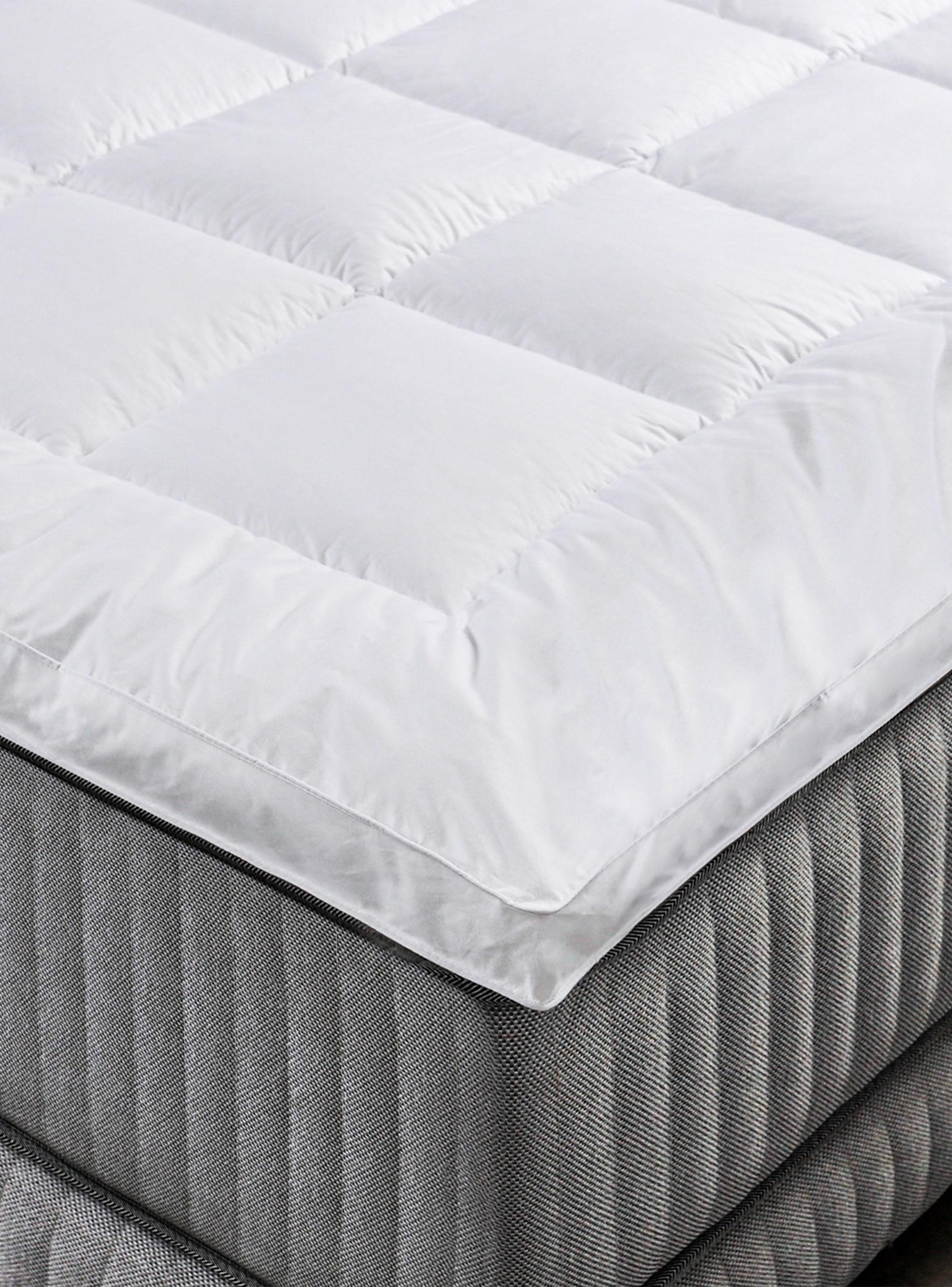 Cama Europea Hybrid Wool 2 Plazas Base Dividida + Topper + Almohada Down Alternative-5