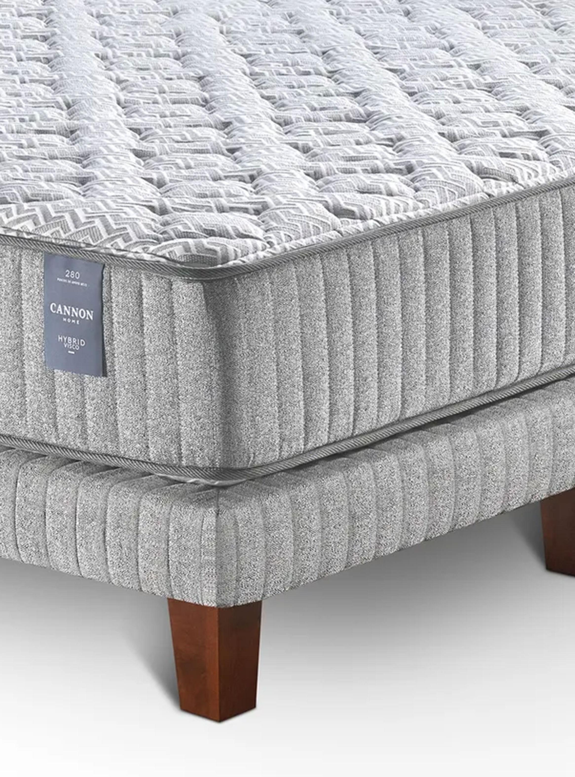 Cama Europea King Hybrid Visco Base Dividida + Topper + Almohada Down-2