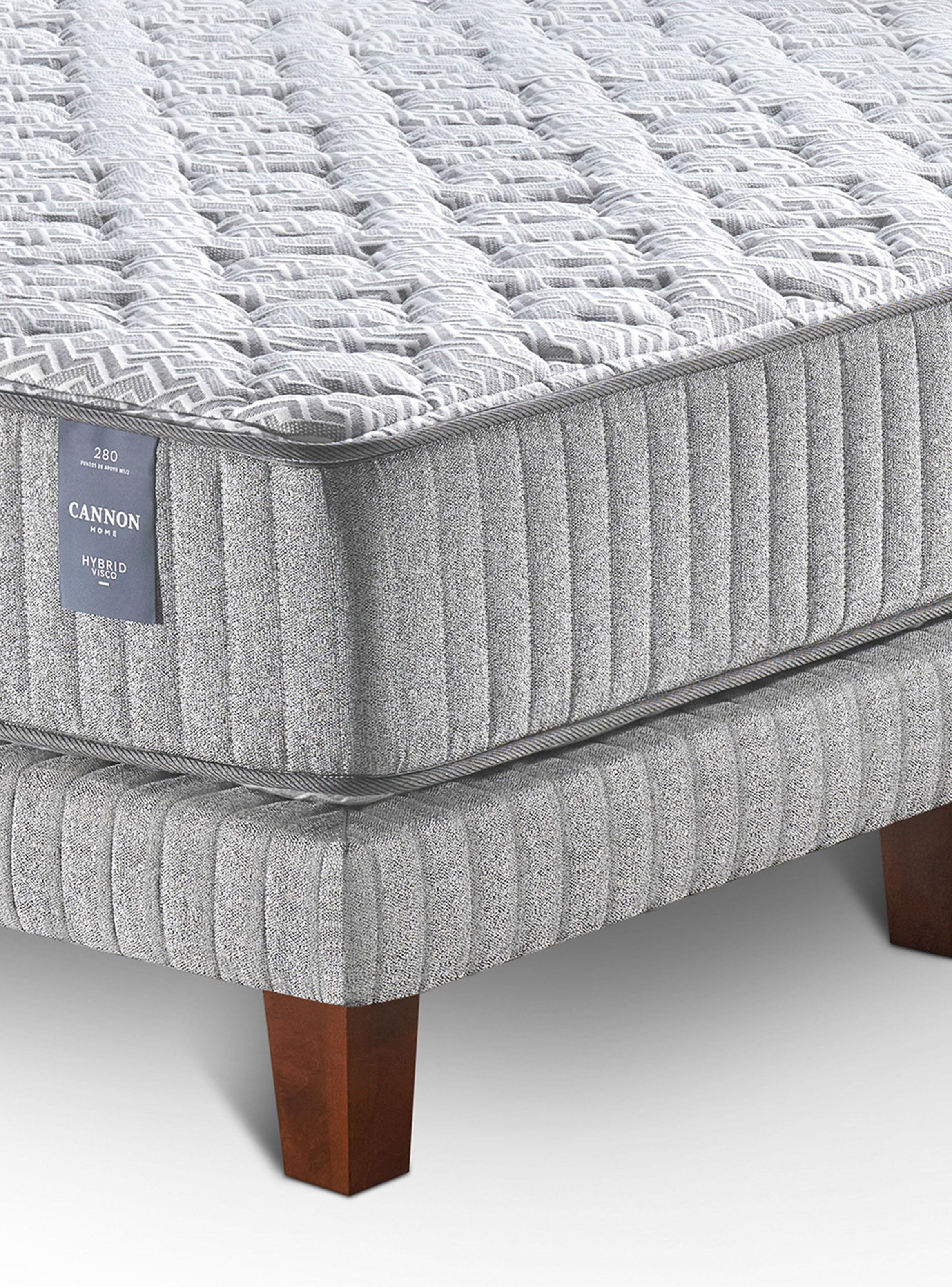 Cama Europea Hybrid Visco Súper King Base Dividida + Topper + Almohadas Down Alternative-3