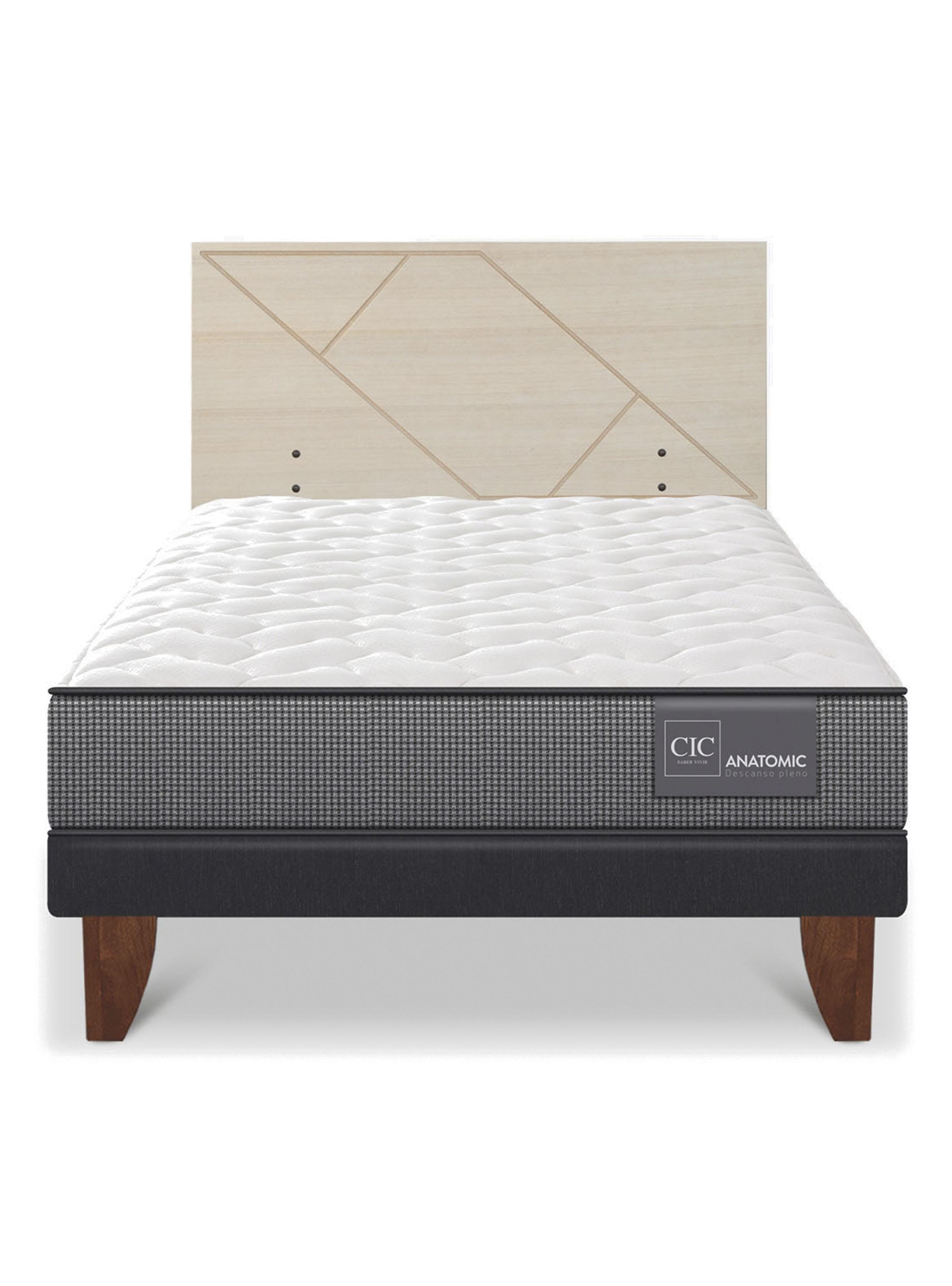 Cama Europea Anatomic 1.5 Plazas + Respaldo Villarrica Alpino-2