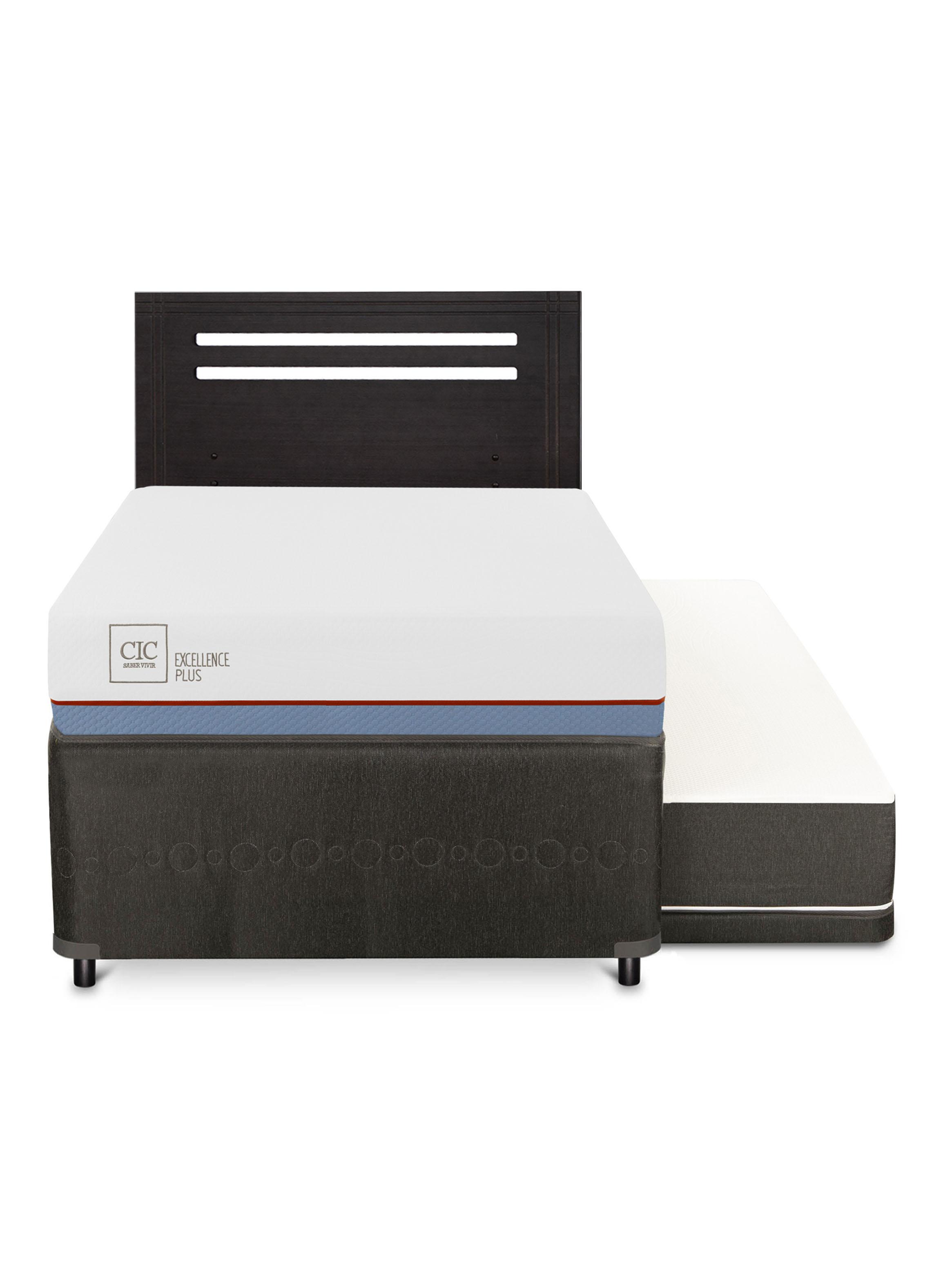 Diván Excellence Plus Black 1.5 Plazas Respaldo Múnich Negro-2