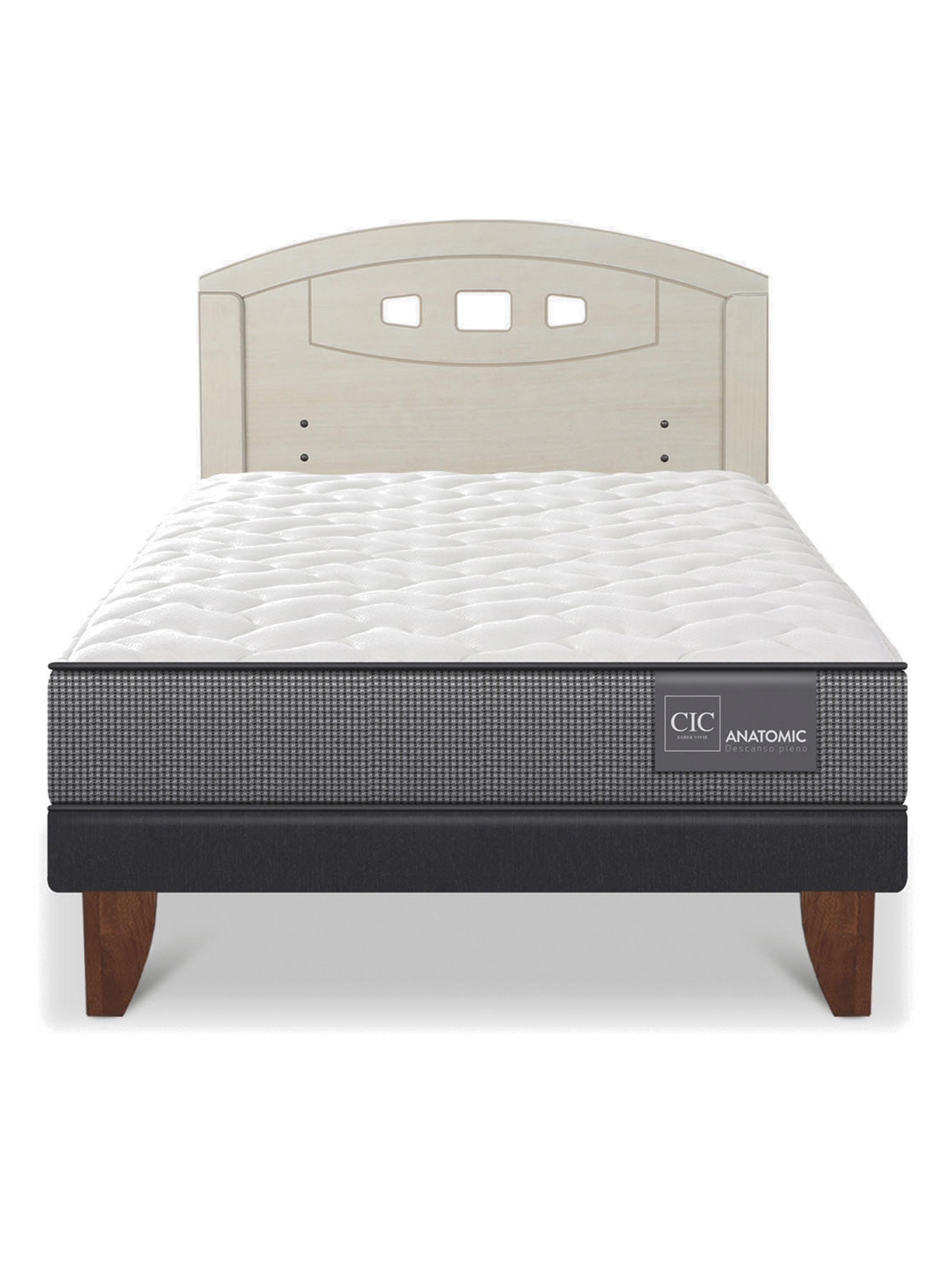 Cama Europea Anatomic 1.5 Plazas + Respaldo Gales Alpino-2