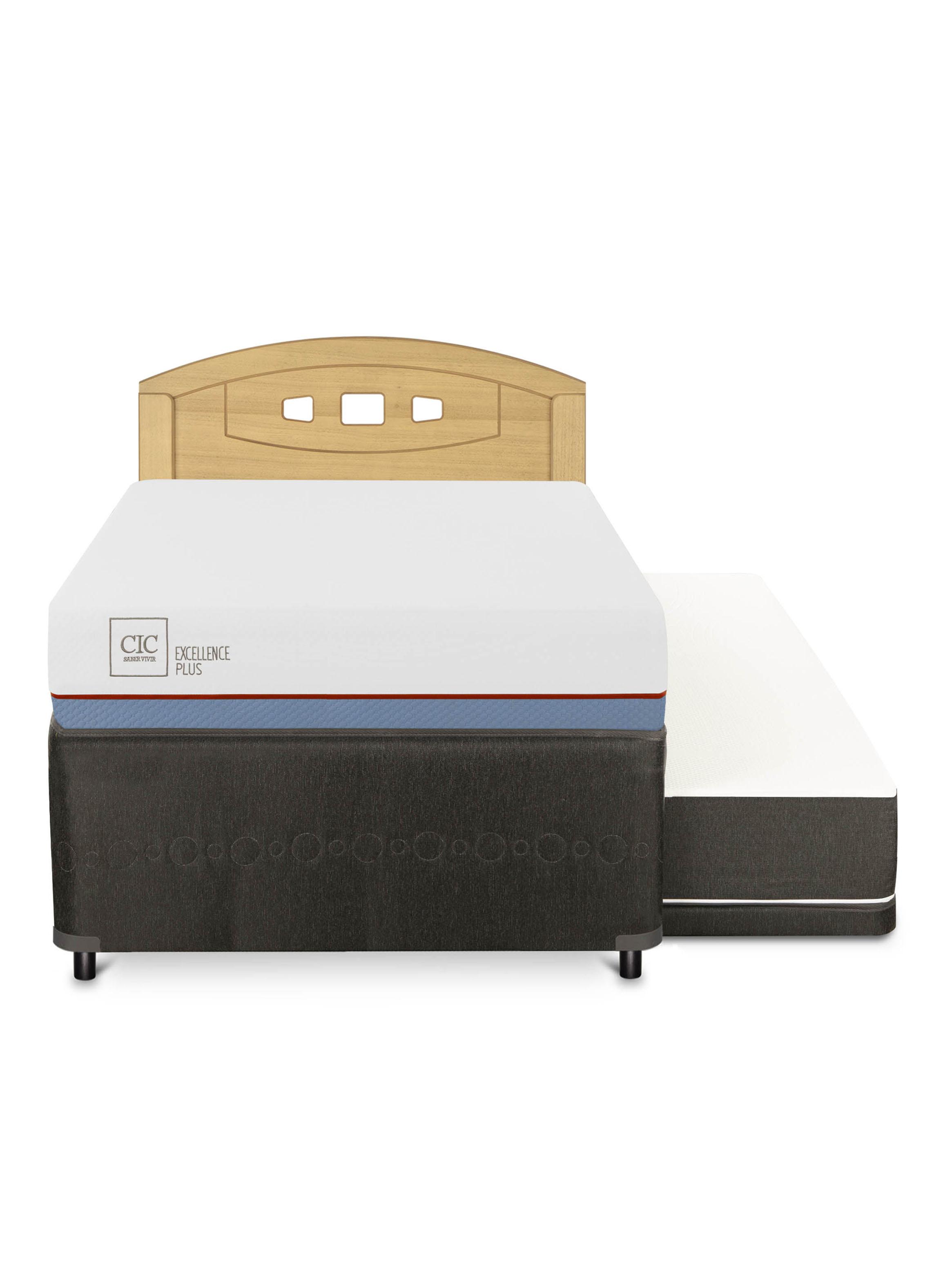 Diván Excellence Plus Black 1.5 Plazas Respaldo Gales Mostaza-2