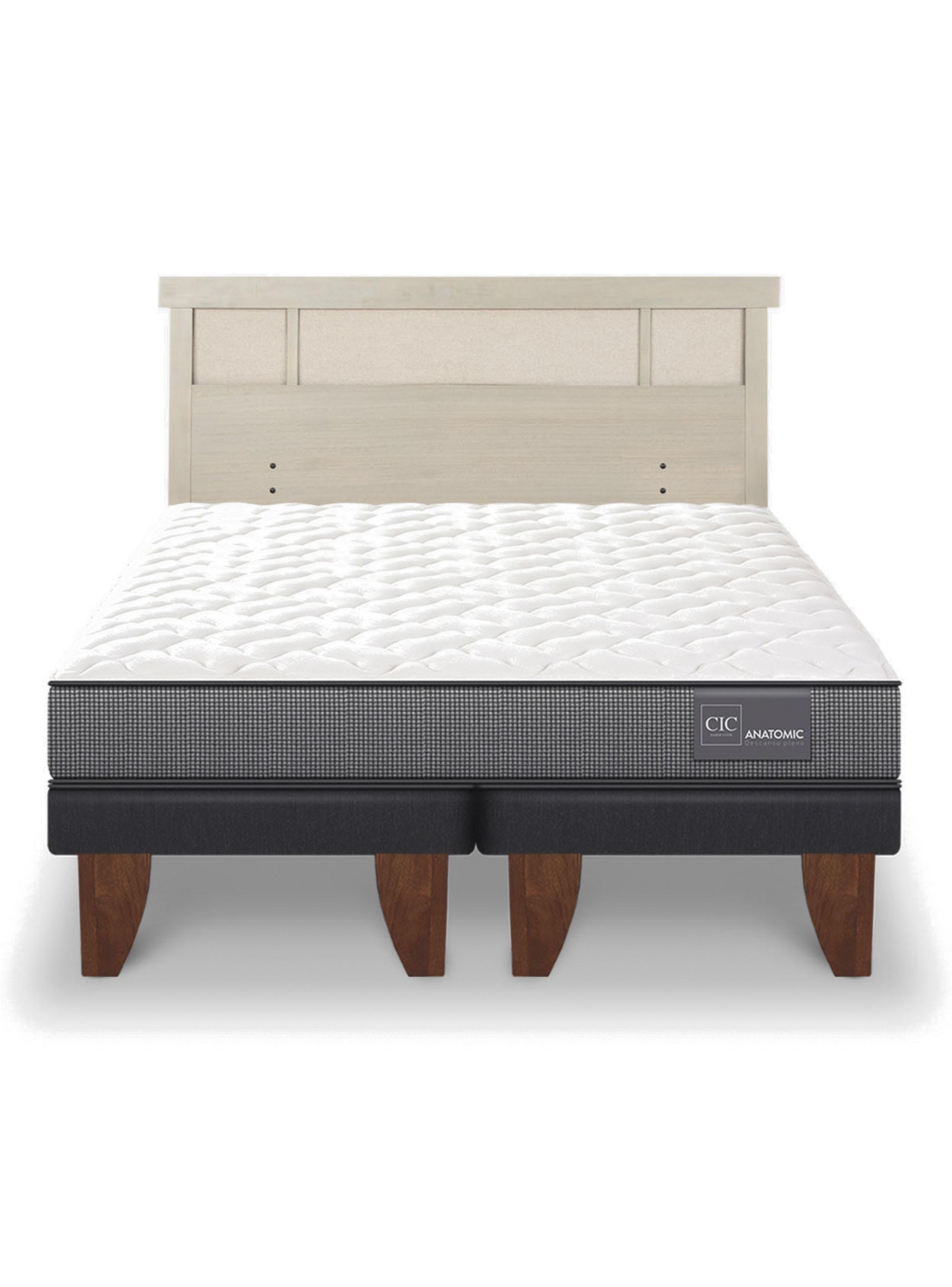 Cama Europea Anatomic King + Respaldo Dublín Alpino-2