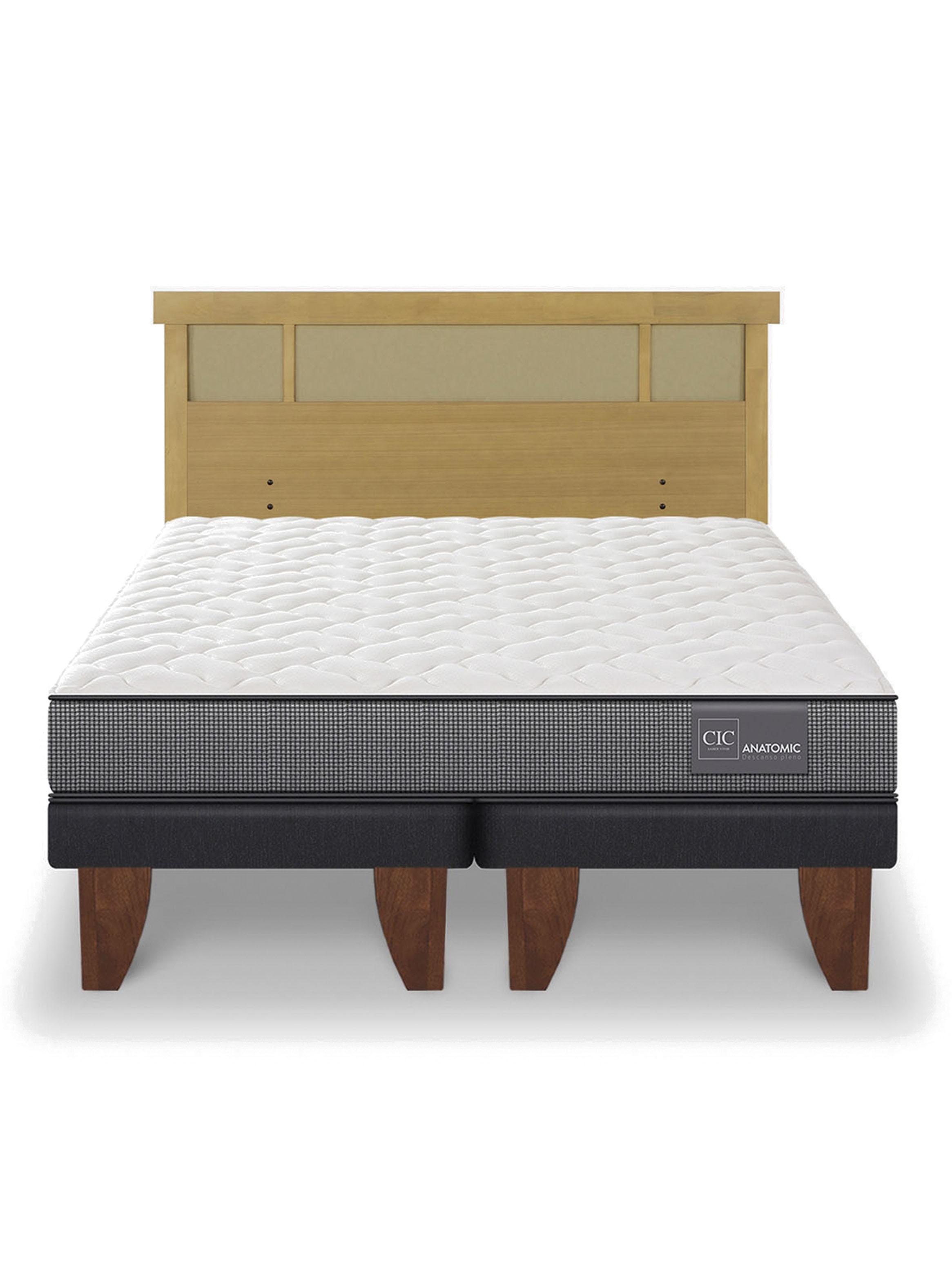 Cama Europea Anatomic King Respaldo Dublín Mostaza-2