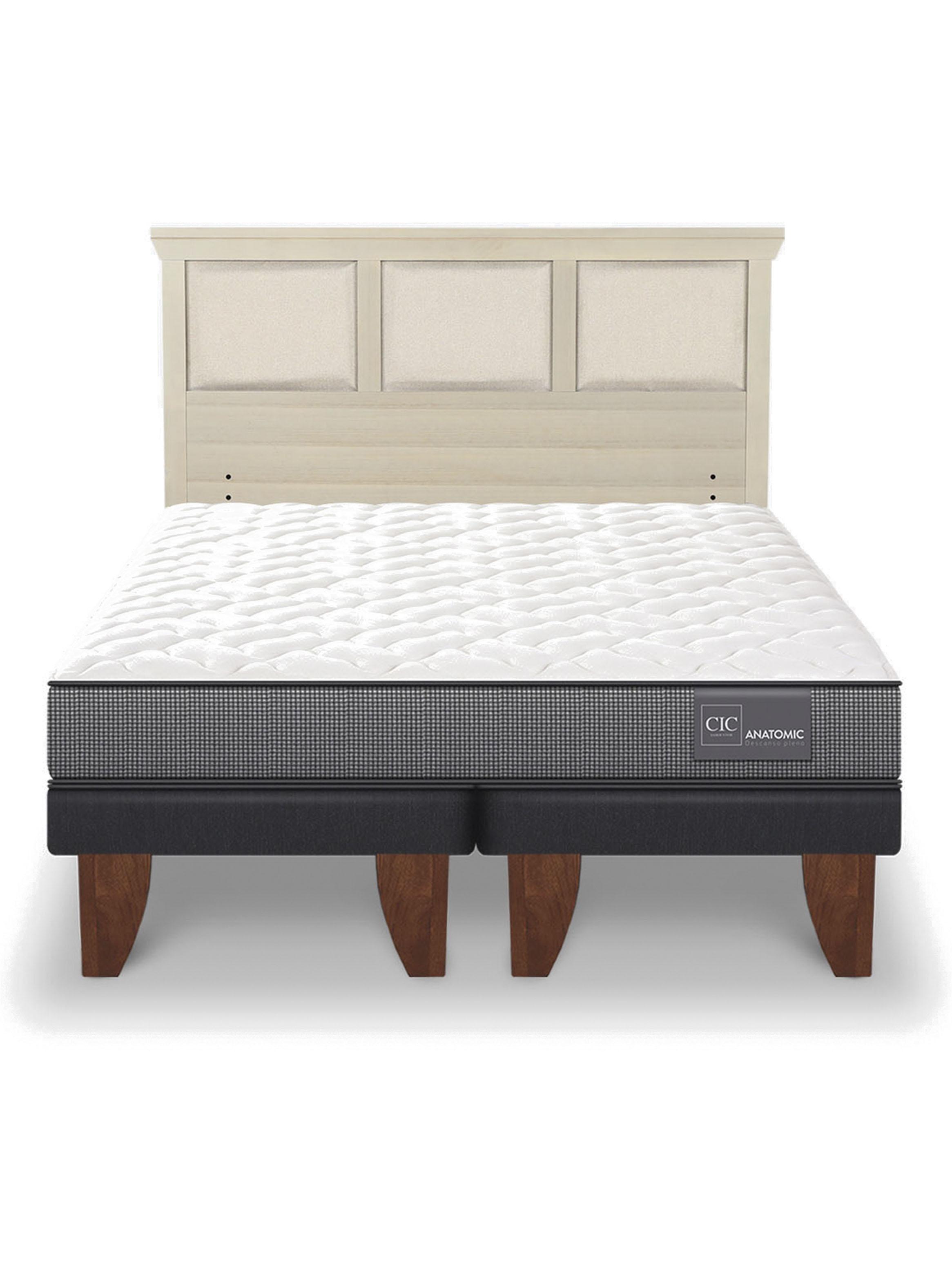 Cama Europea Anatomic King + Respaldo Torino Alpino-2