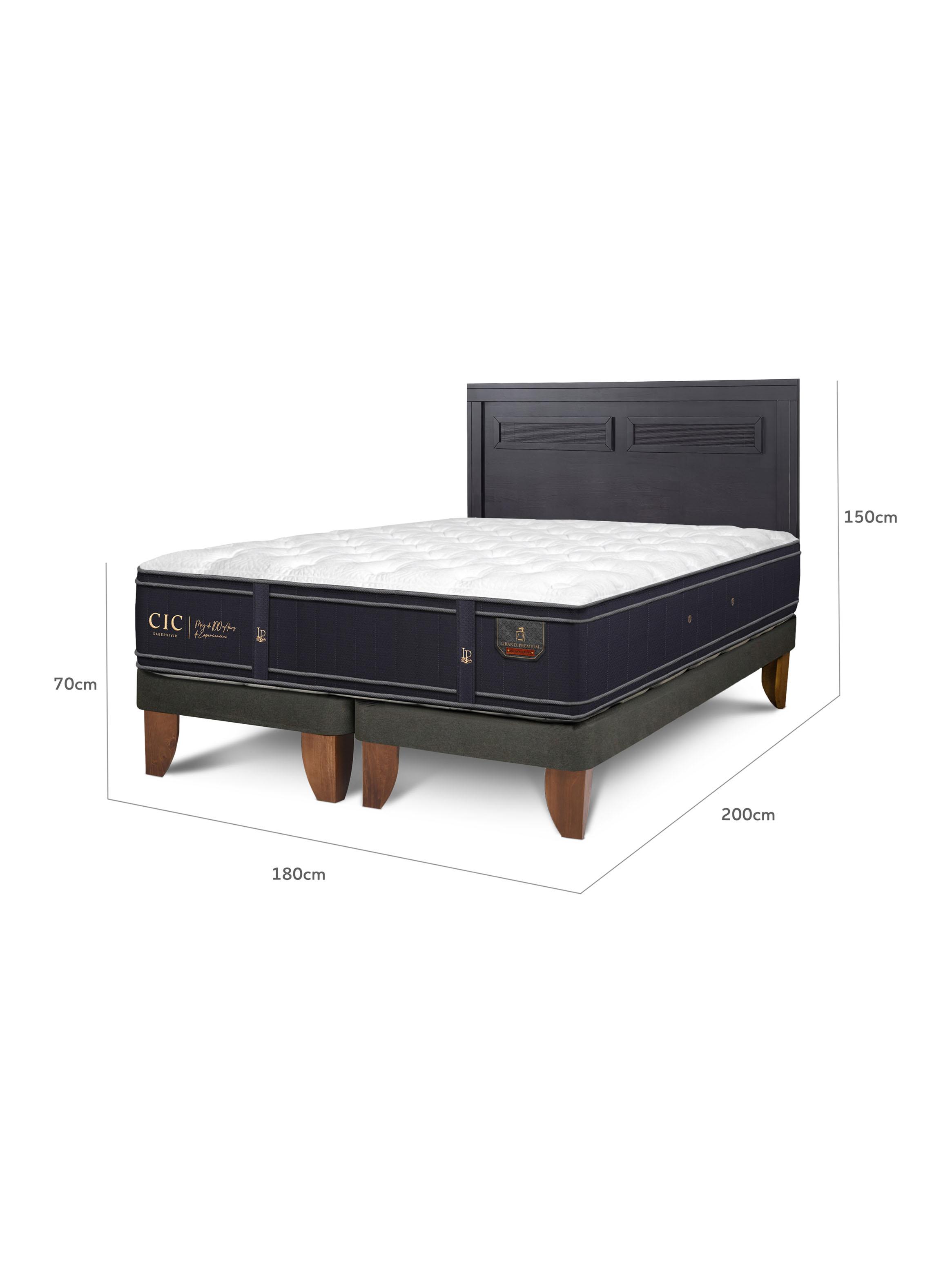 Cama Europea King BD + Respaldo Milán Negro-1