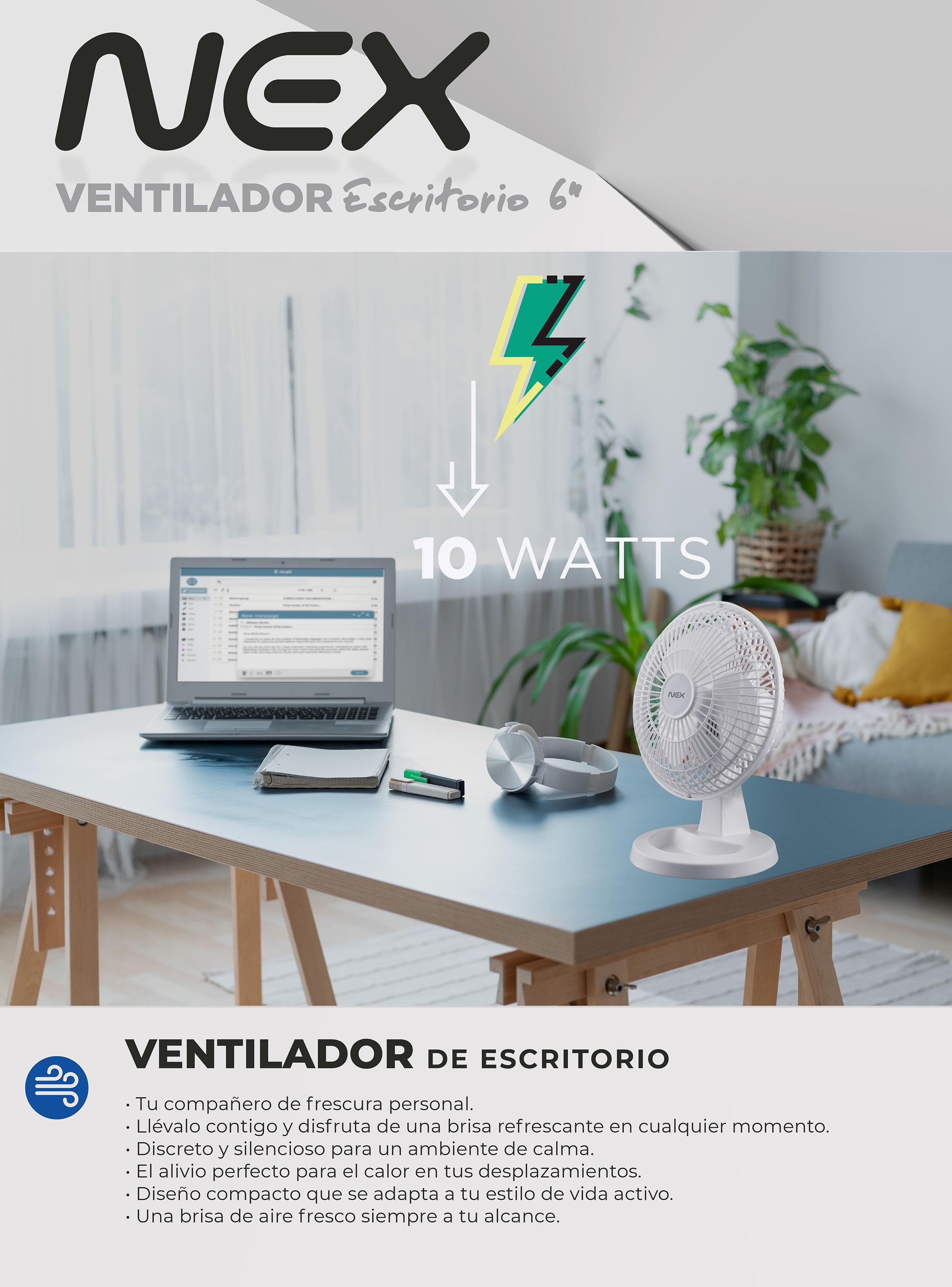 Ventilador de Escritorio  6" VDM0610W-4