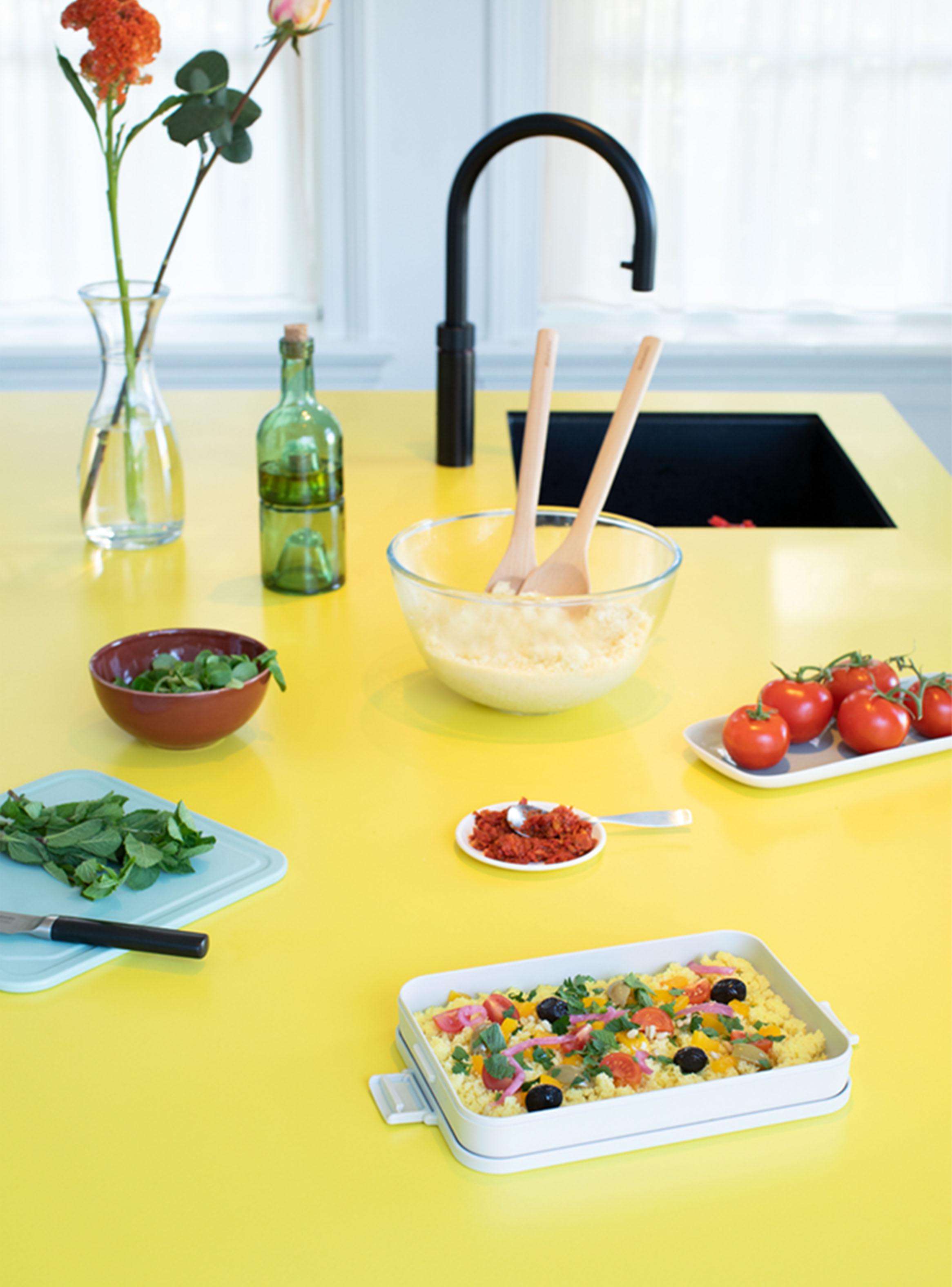Contenedor Almuerzo Make & Take Plano Light Grey 1.1 Litros-3